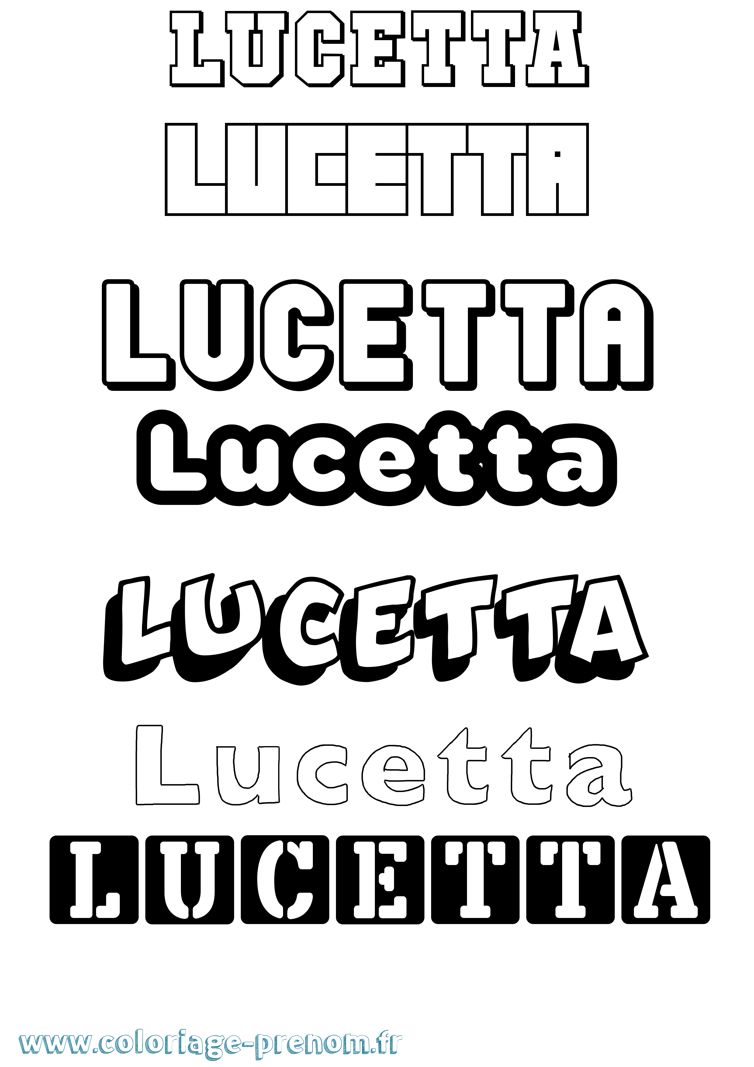 Coloriage Lucetta Simple Coloriage prénom Lucetta Simple