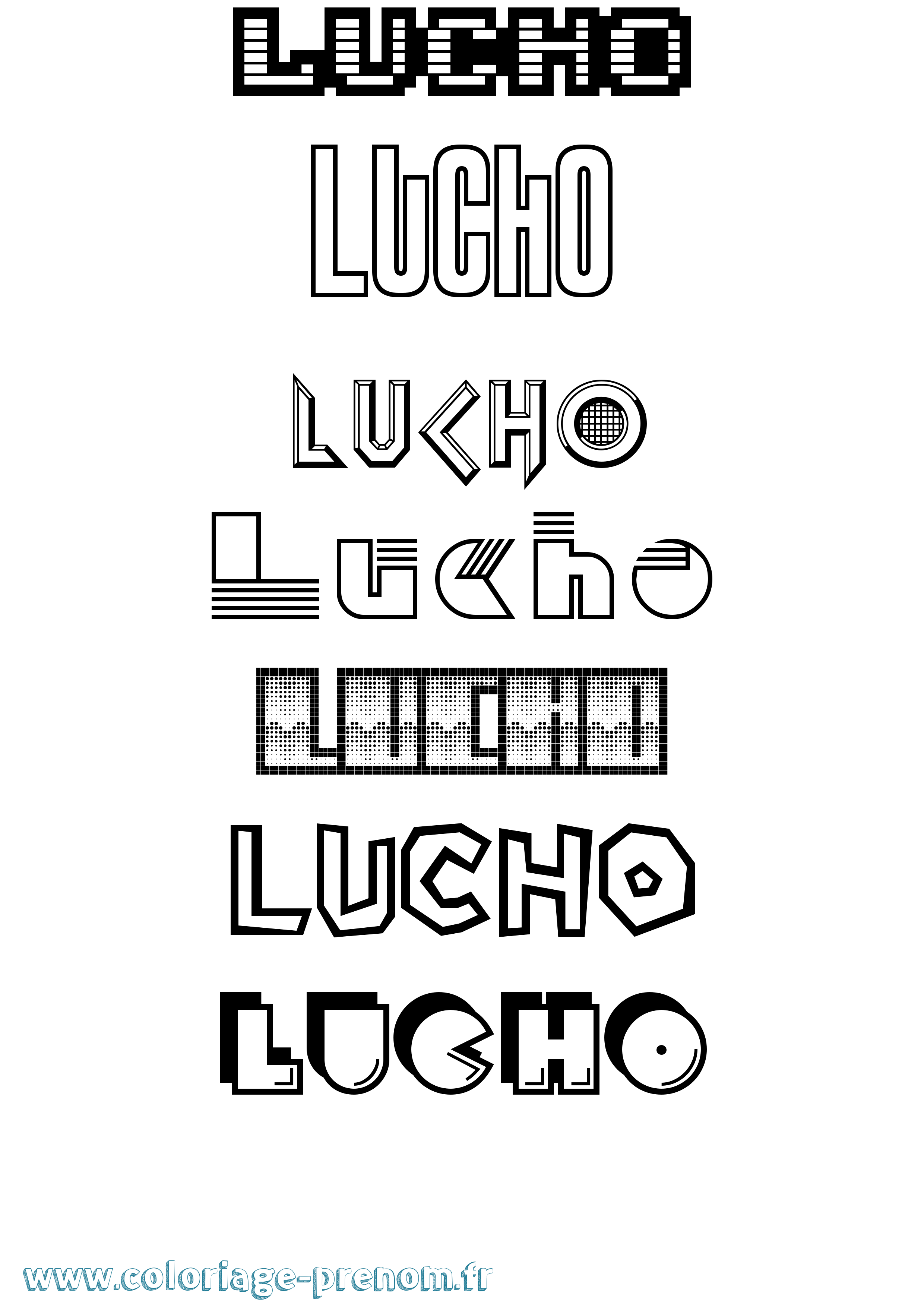 Coloriage Lucho Jeux Vidéos Coloriage prénom Lucho Jeux Vidéos