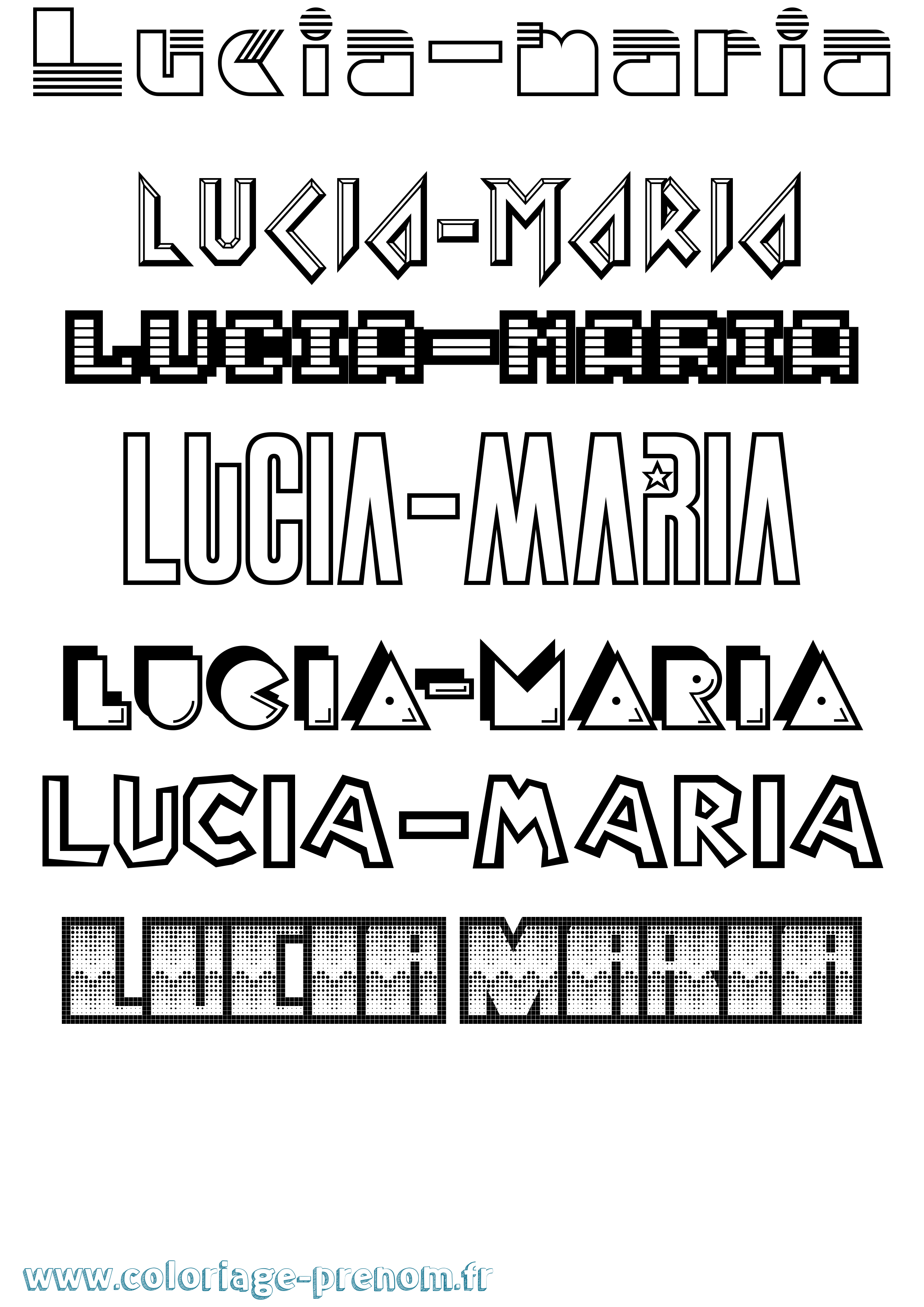 Coloriage Lucia-Maria Jeux Vidéos Coloriage prénom Lucia-Maria Jeux Vidéos