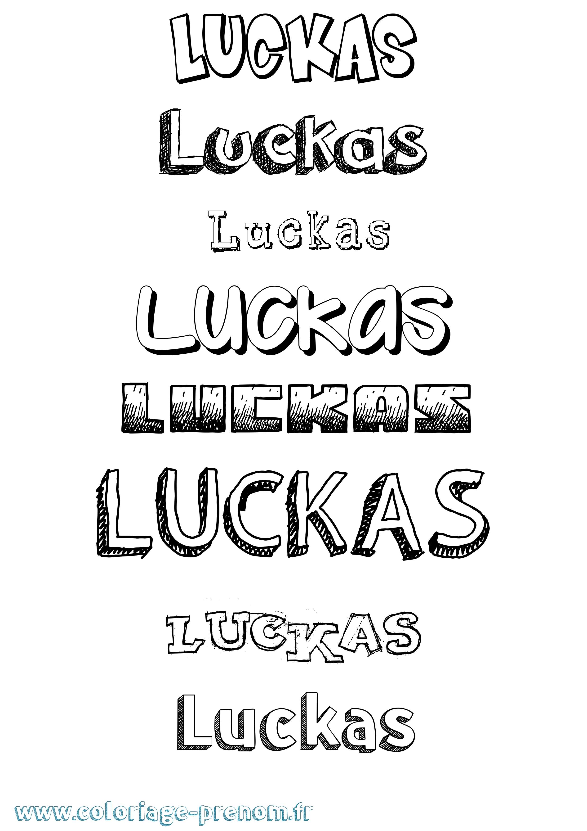 Coloriage Luckas Dessiné Coloriage prénom Luckas Dessiné
