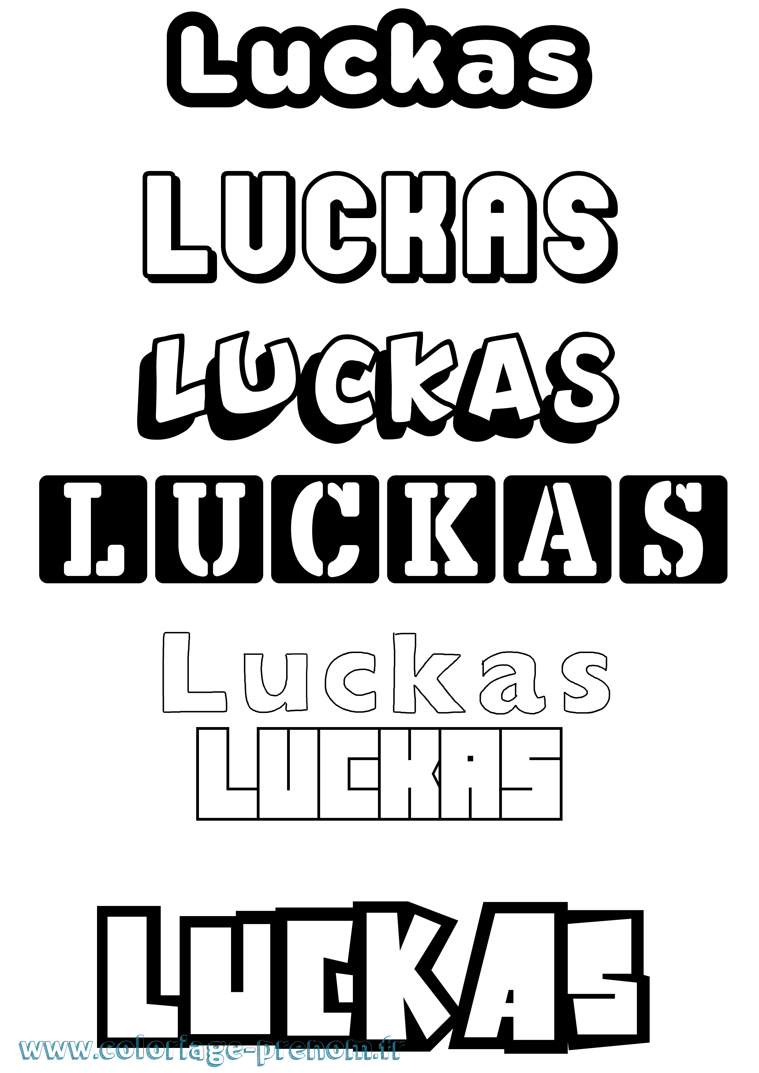 Coloriage Luckas Simple Coloriage prénom Luckas Simple