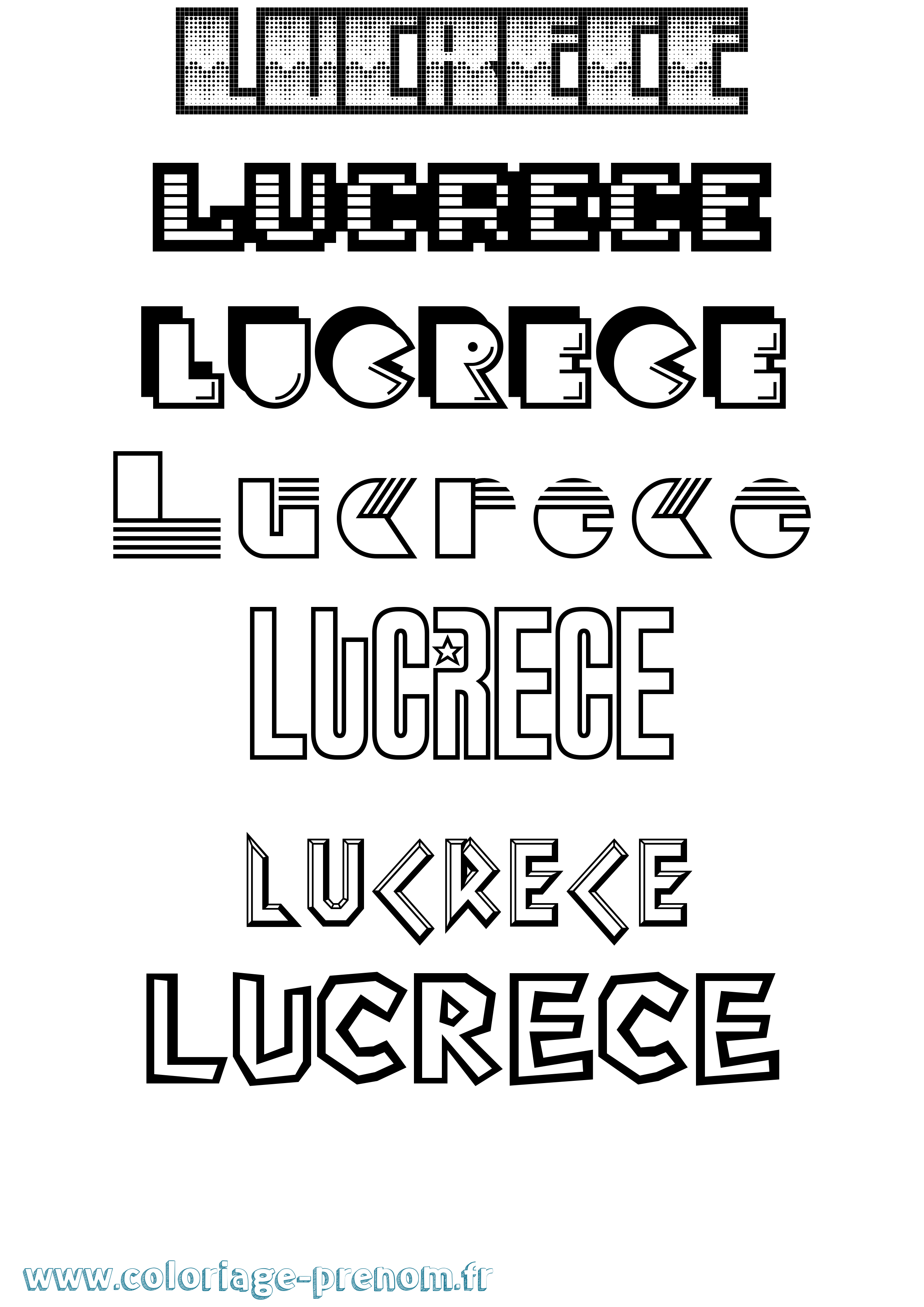 Coloriage Lucrece Jeux Vidéos Coloriage prénom Lucrece Jeux Vidéos