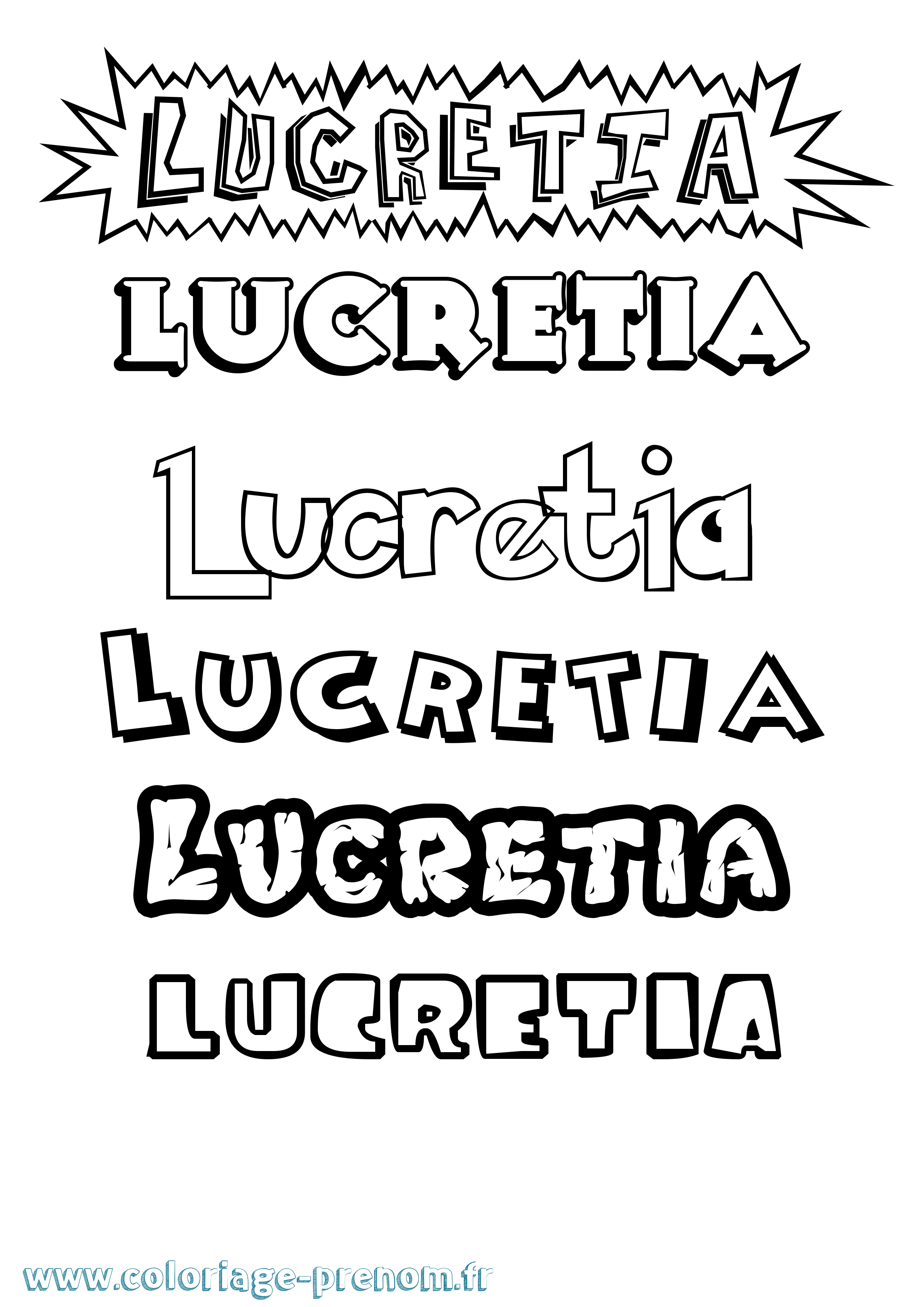 Coloriage Lucretia Dessin Animé Coloriage prénom Lucretia Dessin Animé