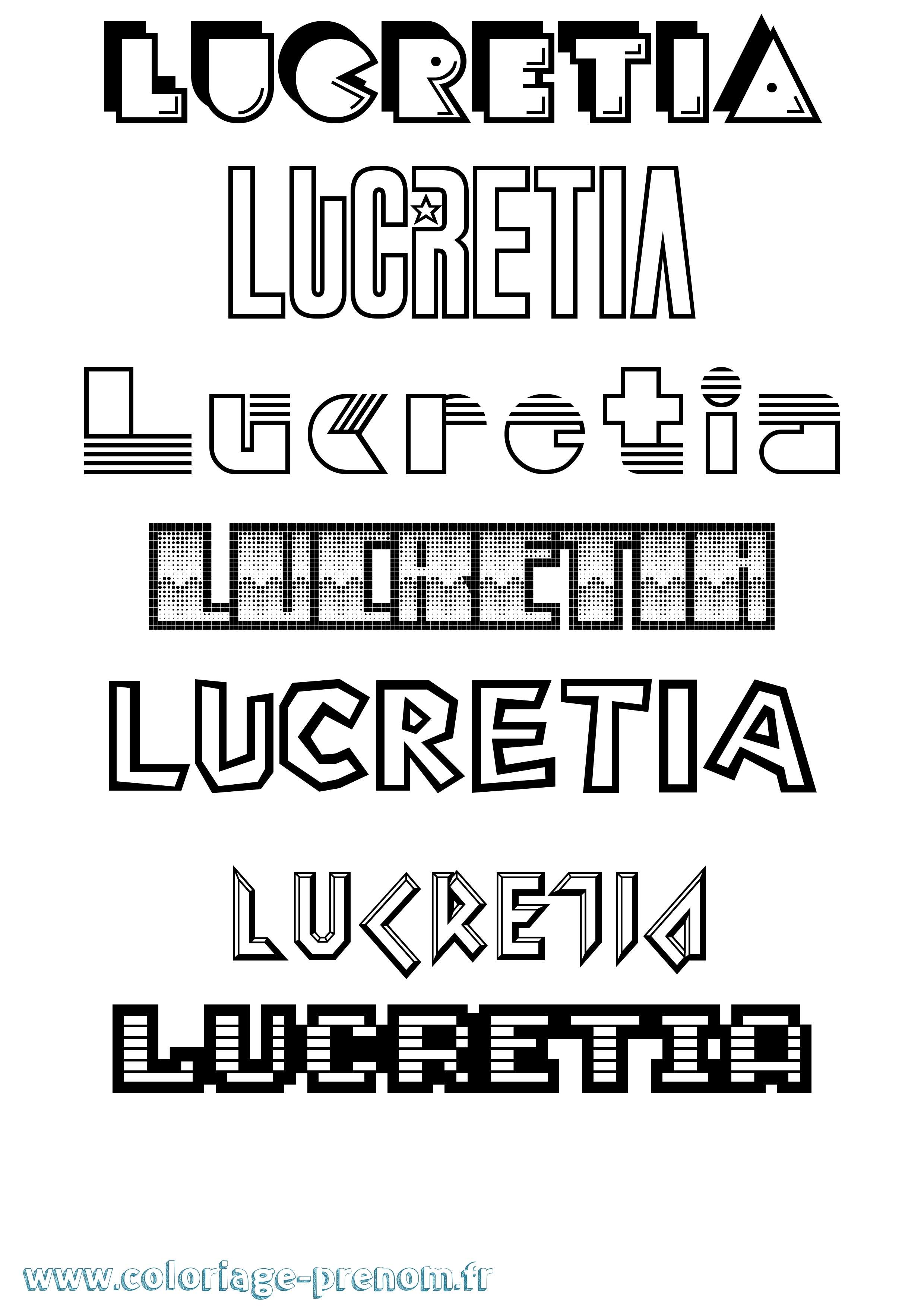 Coloriage Lucretia Jeux Vidéos Coloriage prénom Lucretia Jeux Vidéos