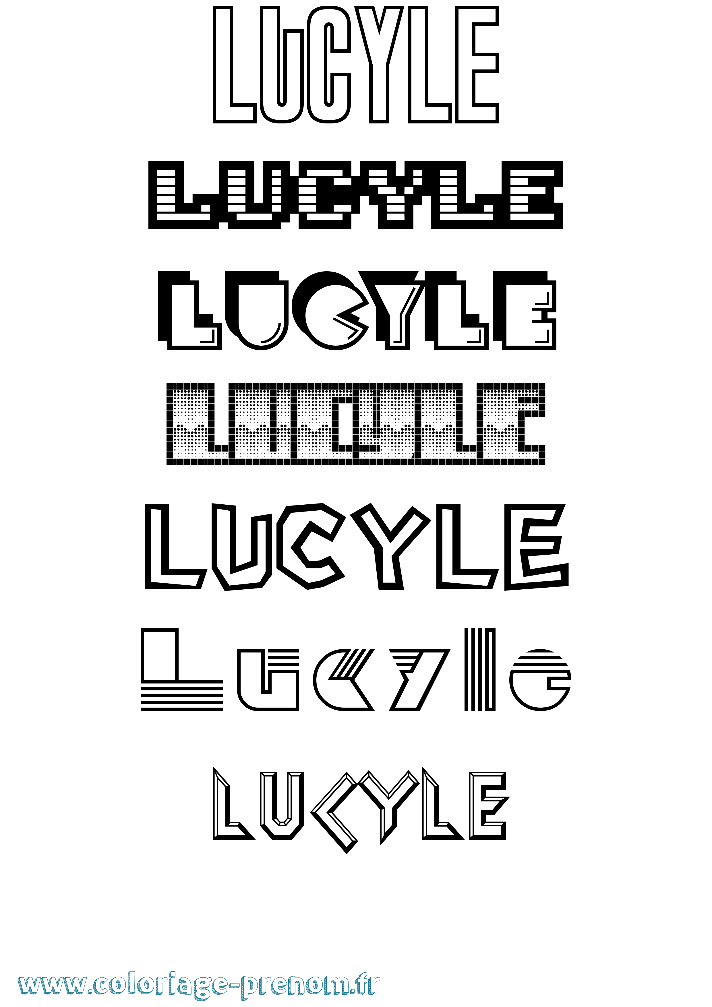 Coloriage Lucyle Jeux Vidéos Coloriage prénom Lucyle Jeux Vidéos