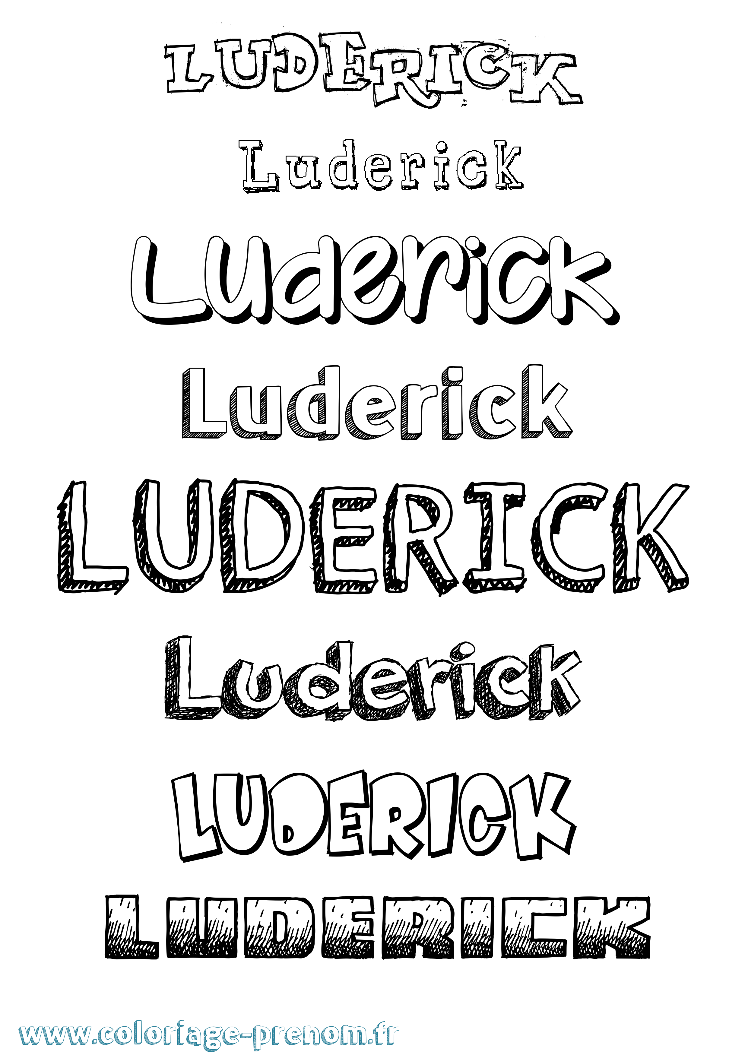 Coloriage Luderick Dessiné Coloriage prénom Luderick Dessiné