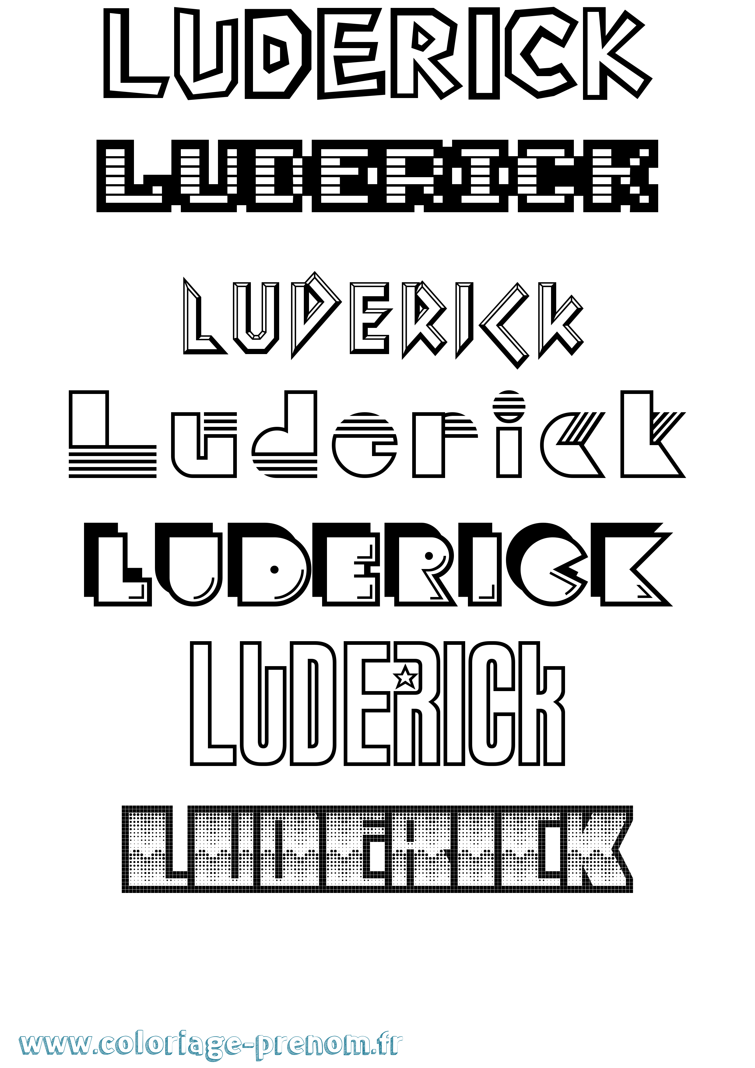 Coloriage Luderick Jeux Vidéos Coloriage prénom Luderick Jeux Vidéos