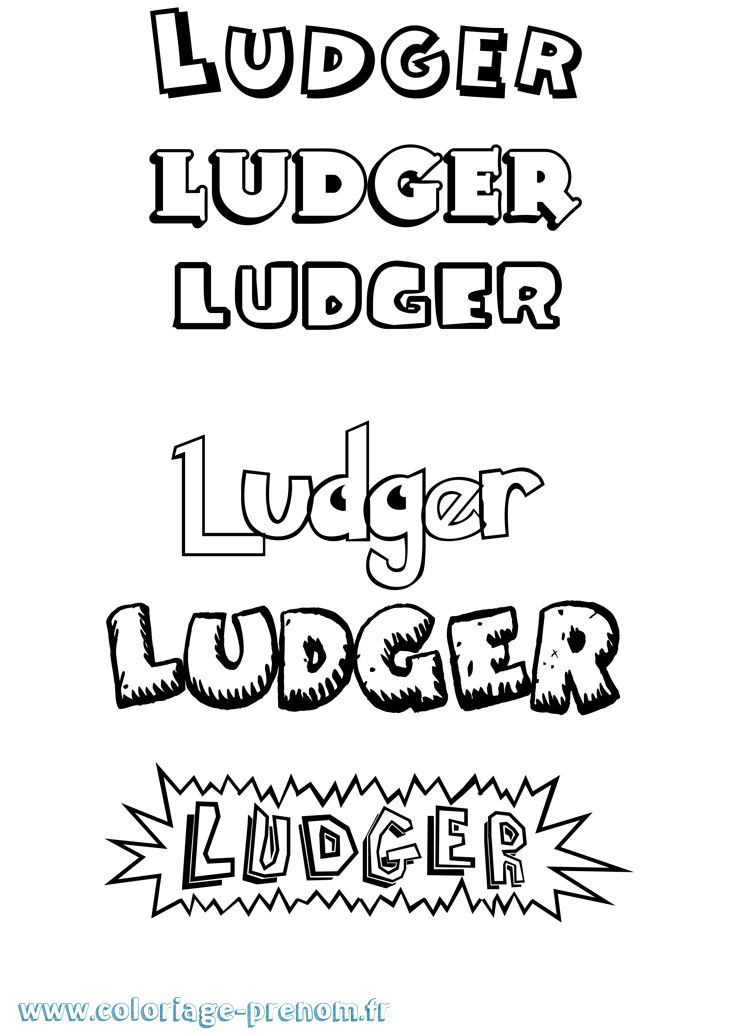 Coloriage Ludger Dessin Animé Coloriage prénom Ludger Dessin Animé