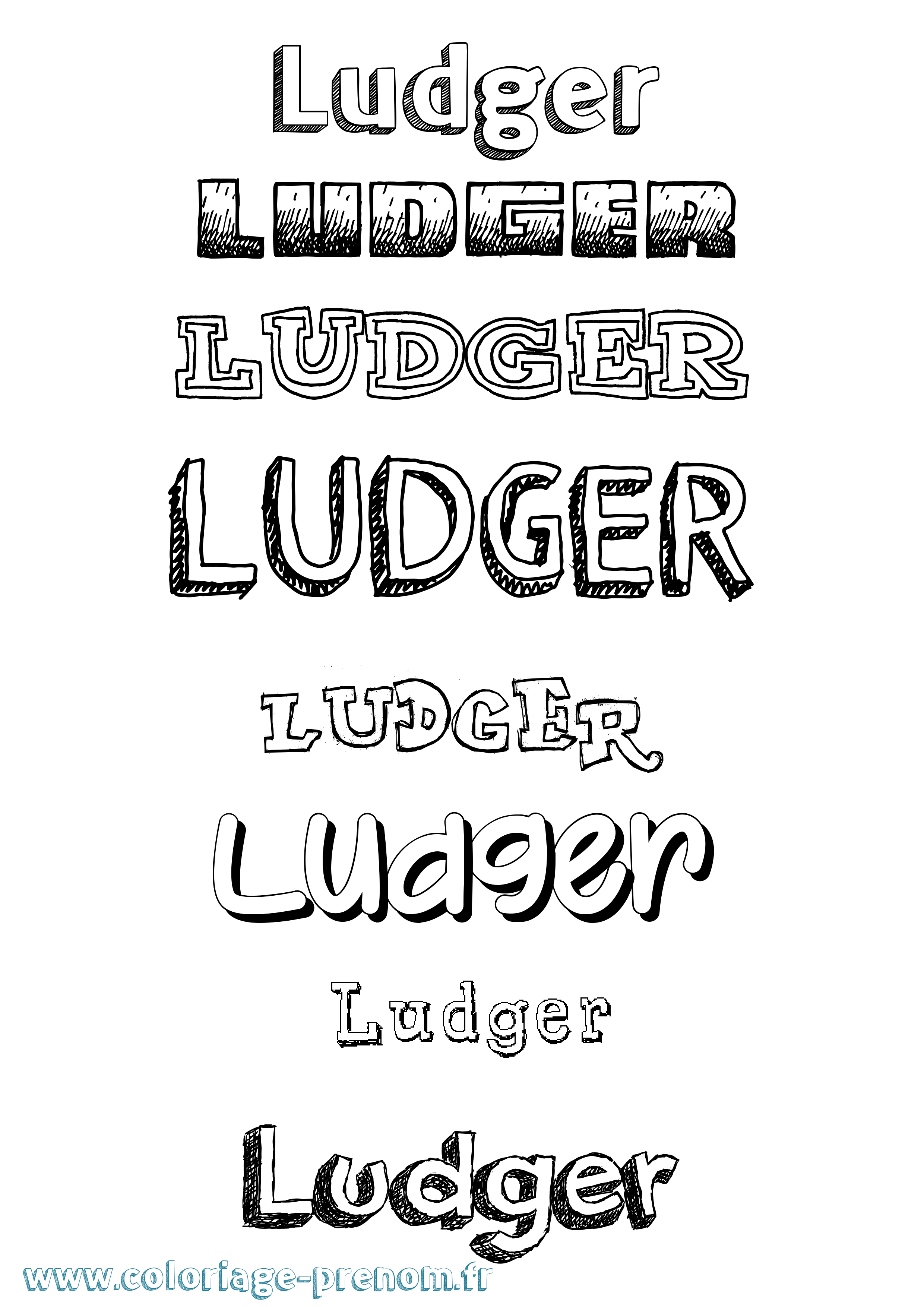 Coloriage Ludger Dessiné Coloriage prénom Ludger Dessiné