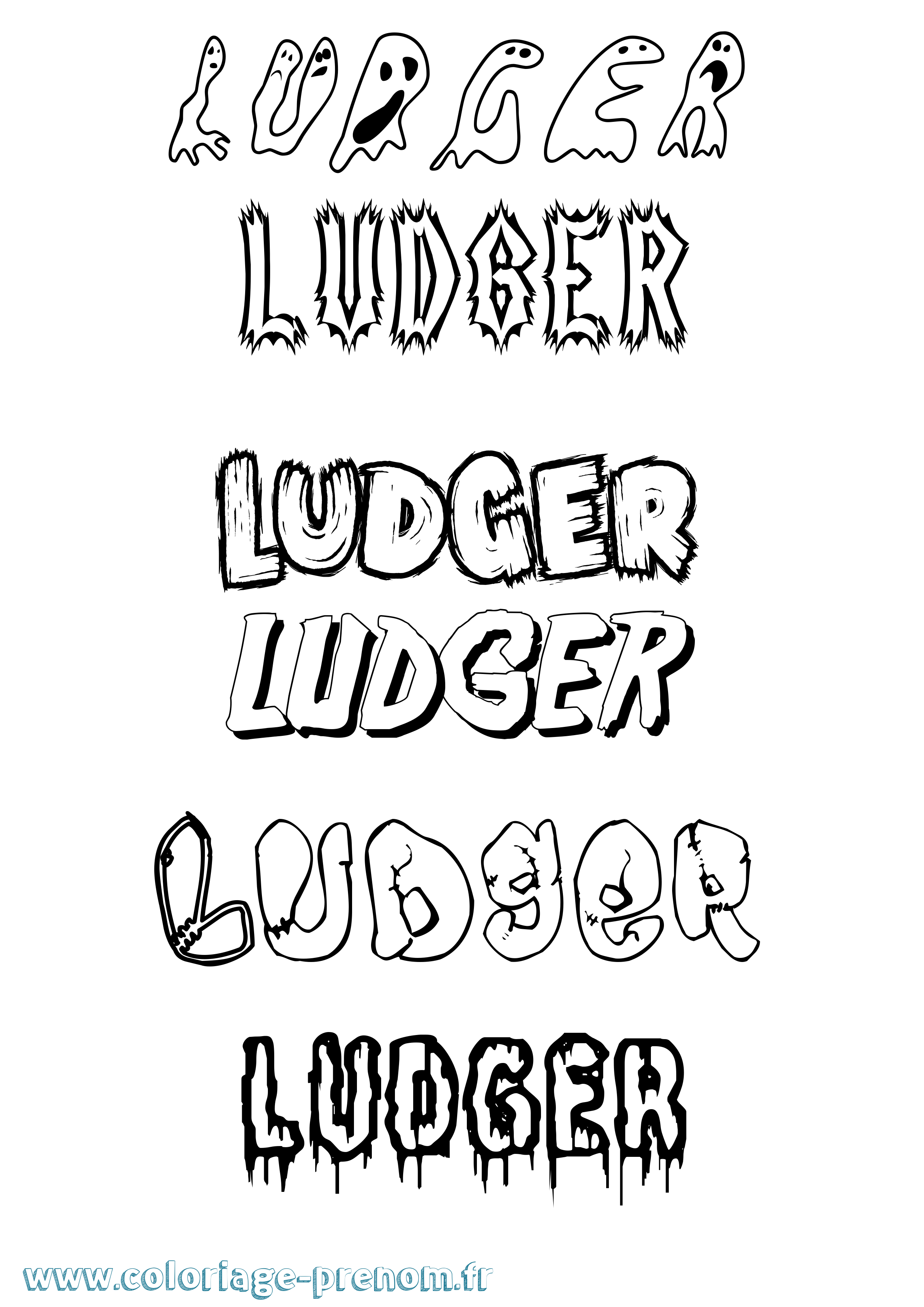 Coloriage Ludger Frisson Coloriage prénom Ludger Frisson