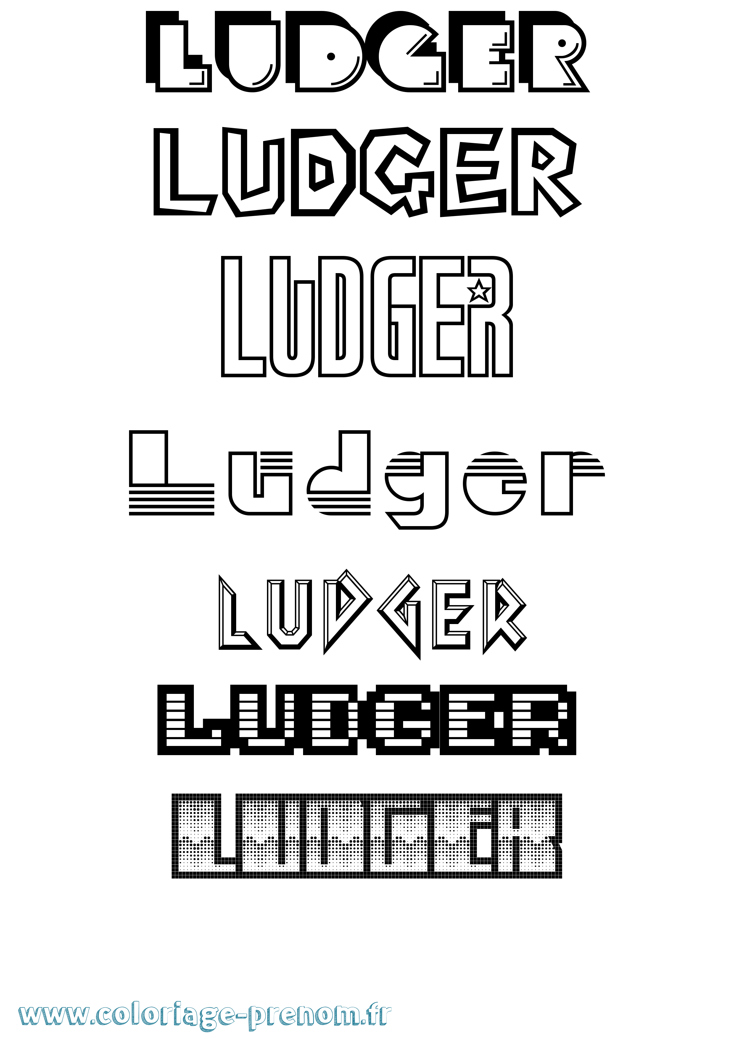 Coloriage Ludger Jeux Vidéos Coloriage prénom Ludger Jeux Vidéos