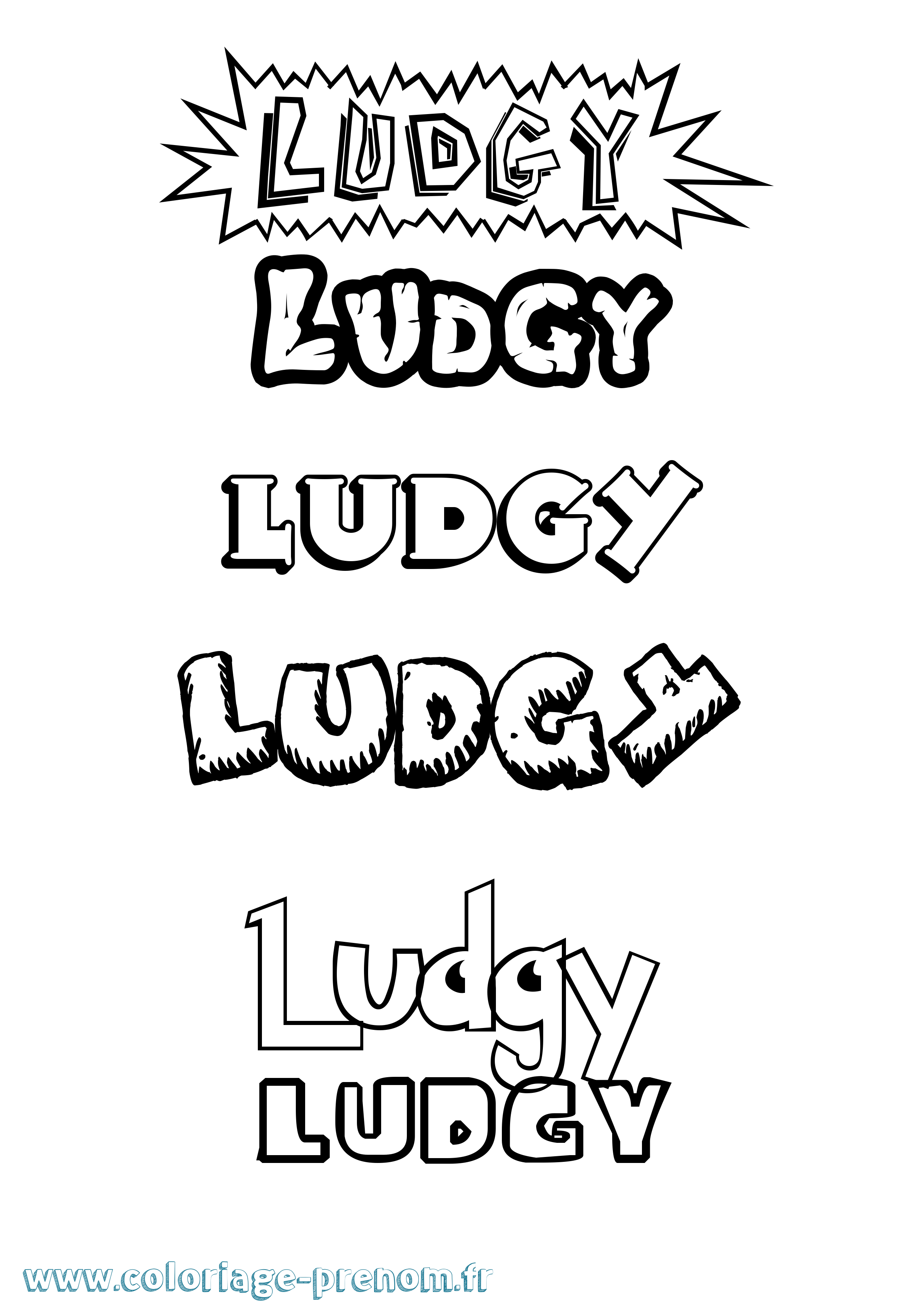 Coloriage Ludgy Dessin Animé Coloriage prénom Ludgy Dessin Animé