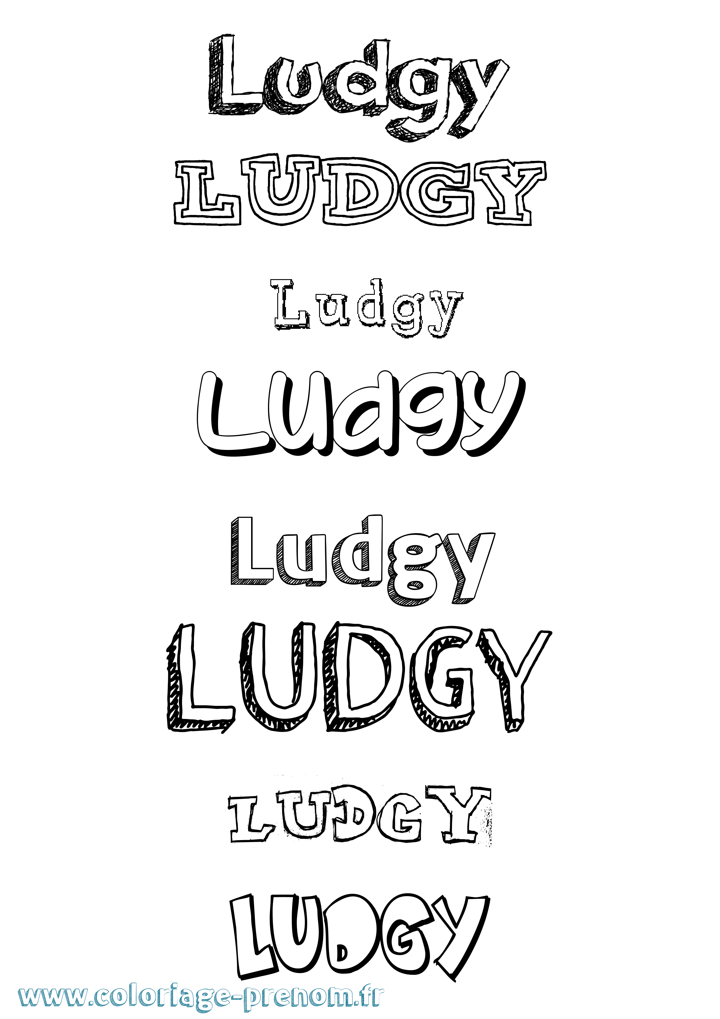 Coloriage Ludgy Dessiné Coloriage prénom Ludgy Dessiné