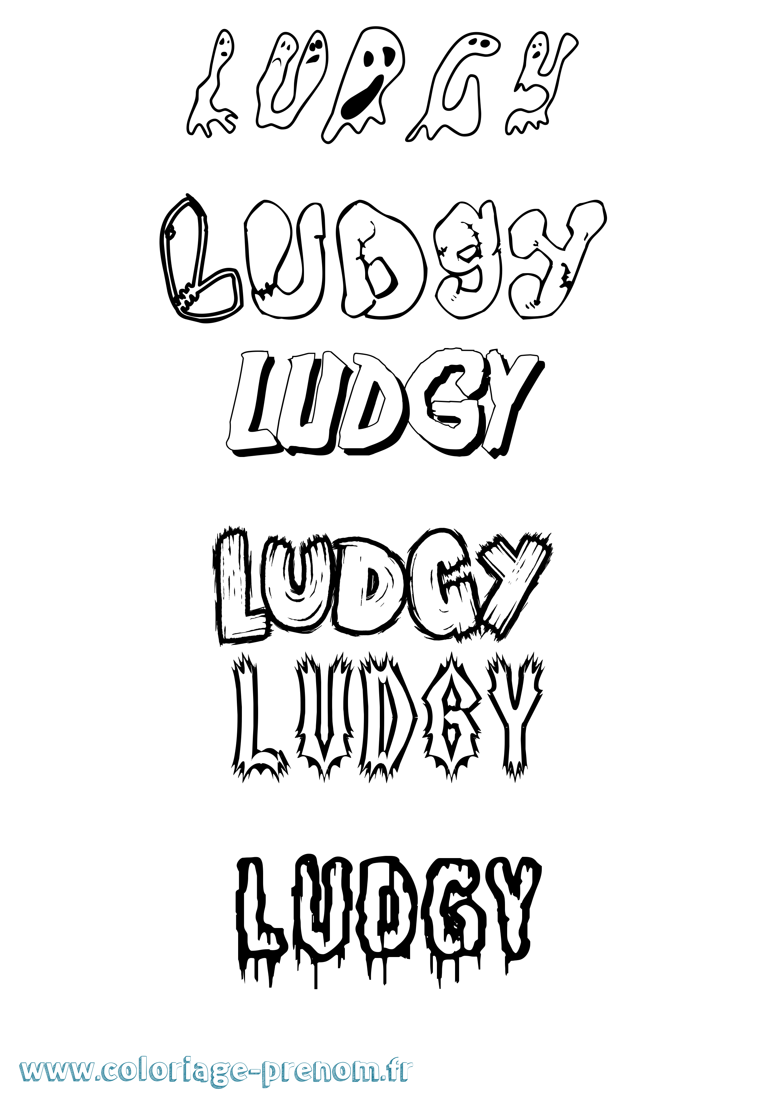 Coloriage Ludgy Frisson Coloriage prénom Ludgy Frisson