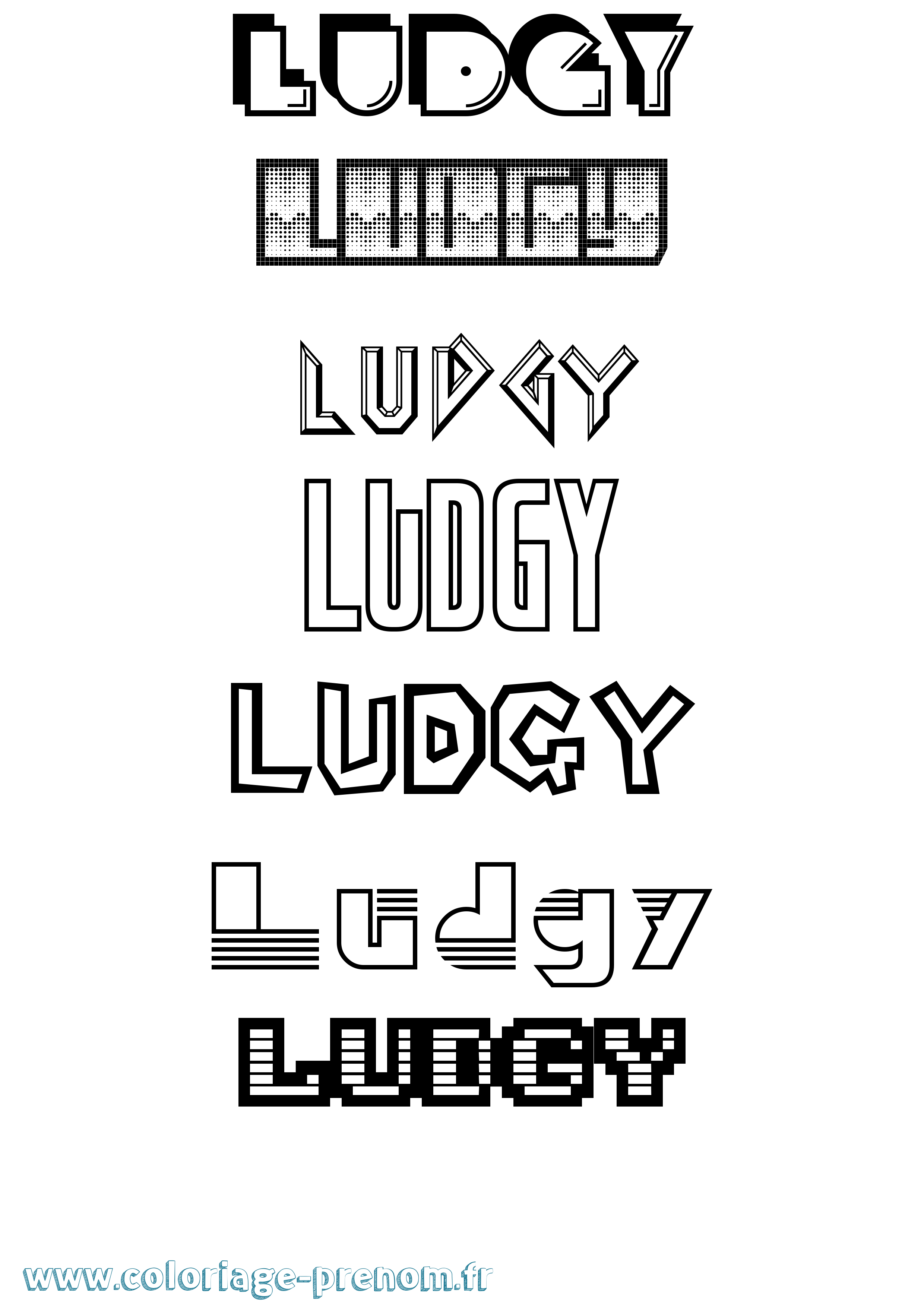 Coloriage Ludgy Jeux Vidéos Coloriage prénom Ludgy Jeux Vidéos