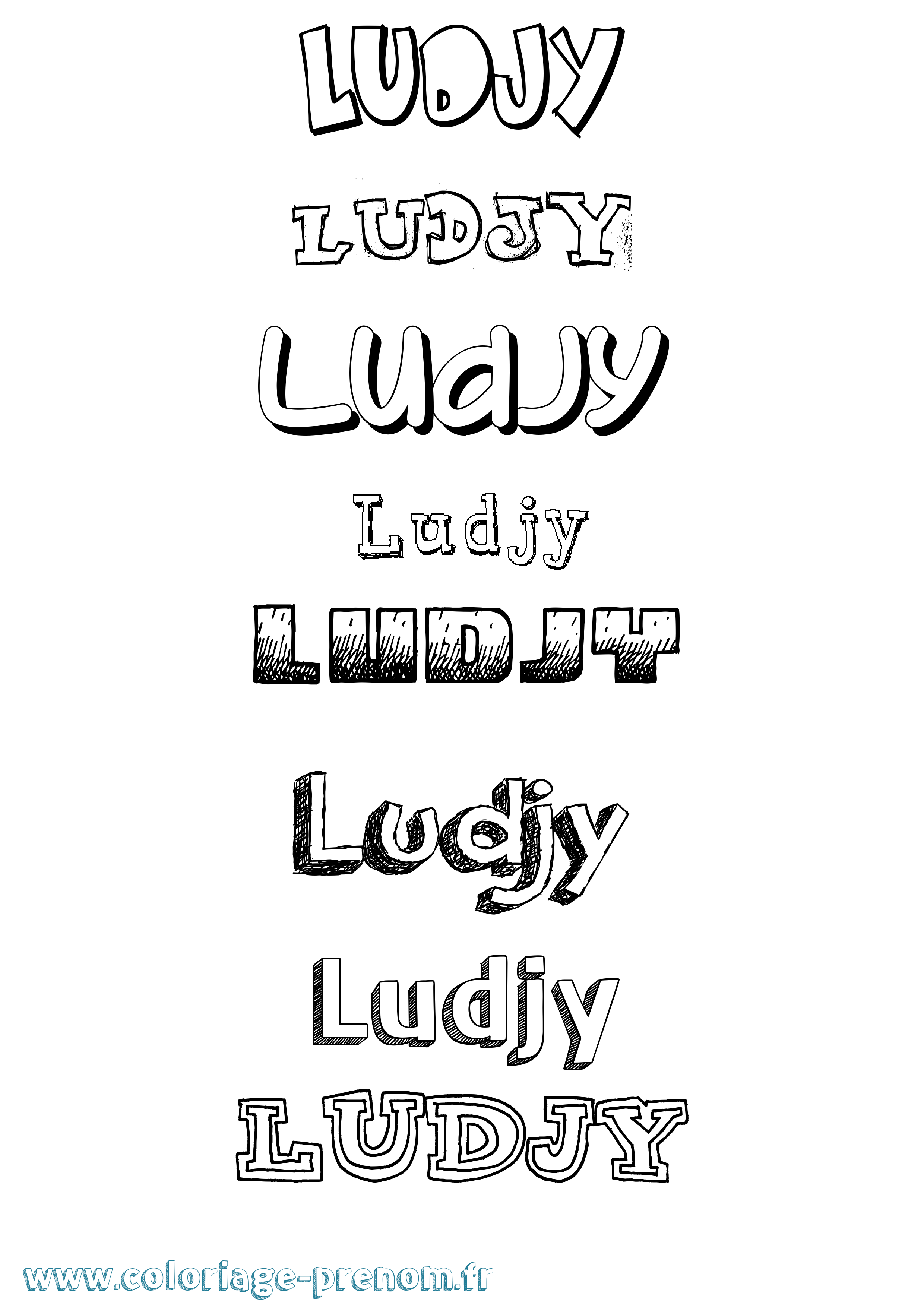 Coloriage Ludjy Dessiné Coloriage prénom Ludjy Dessiné