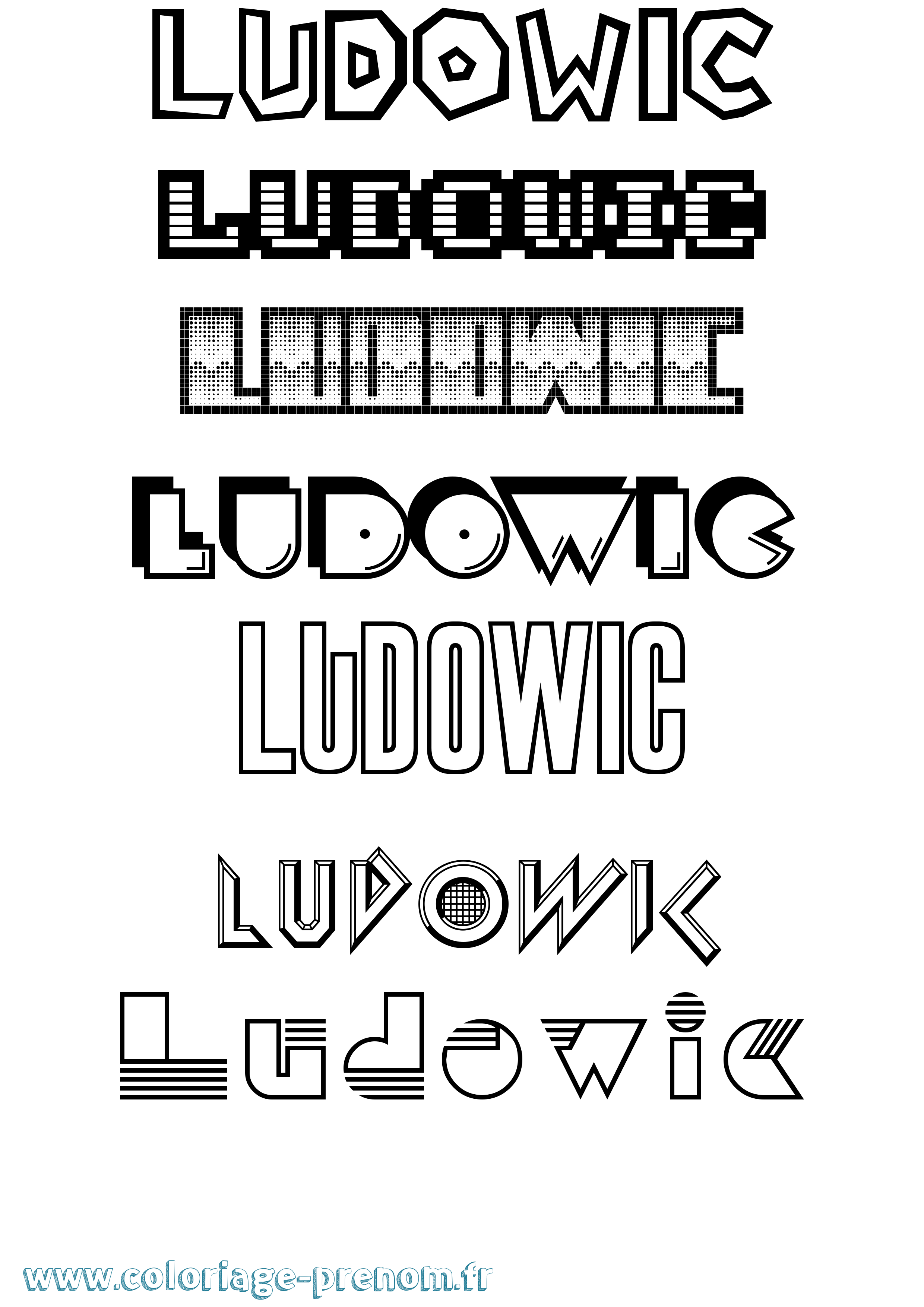 Coloriage Ludowic Jeux Vidéos Coloriage prénom Ludowic Jeux Vidéos