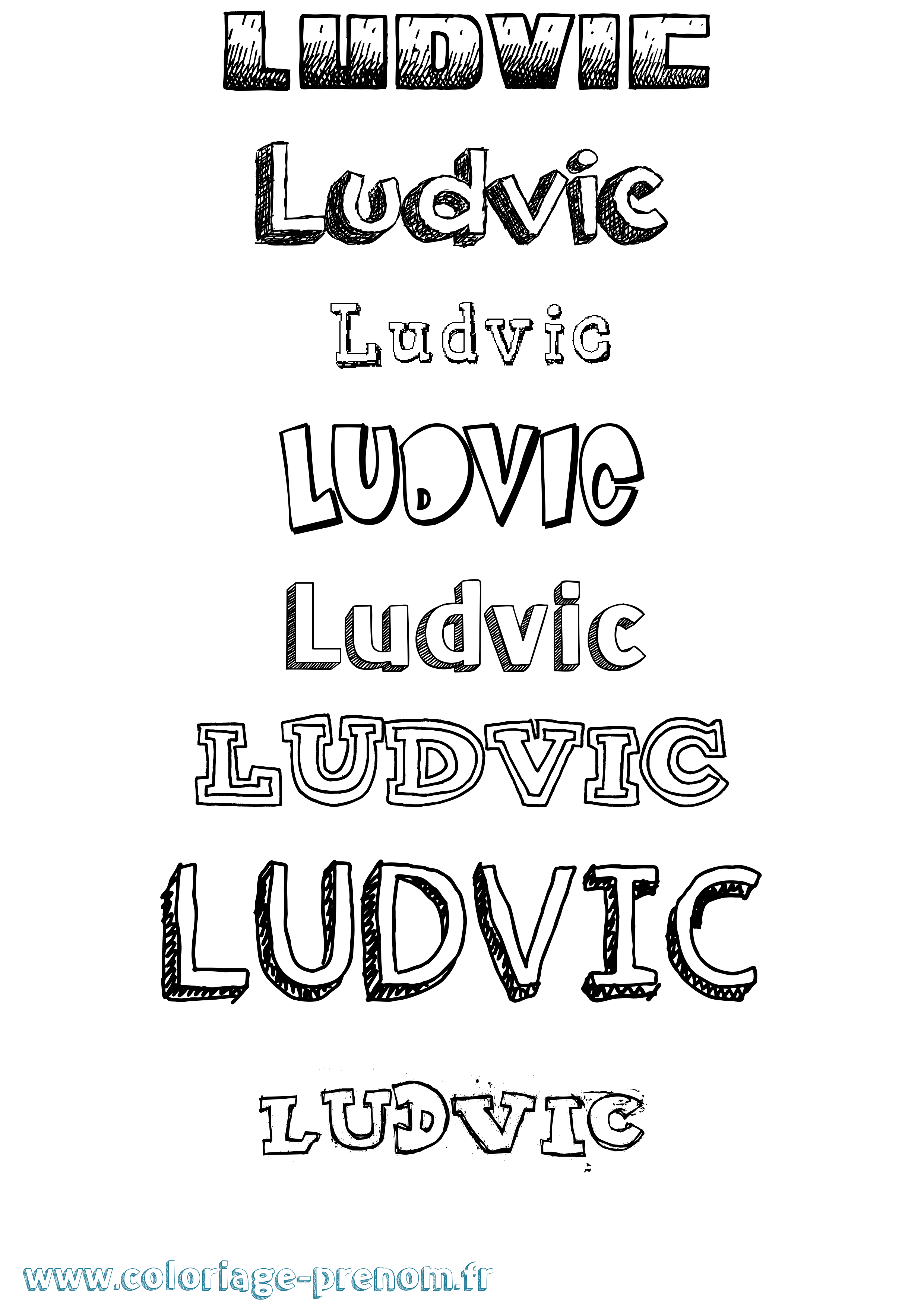 Coloriage Ludvic Dessiné Coloriage prénom Ludvic Dessiné