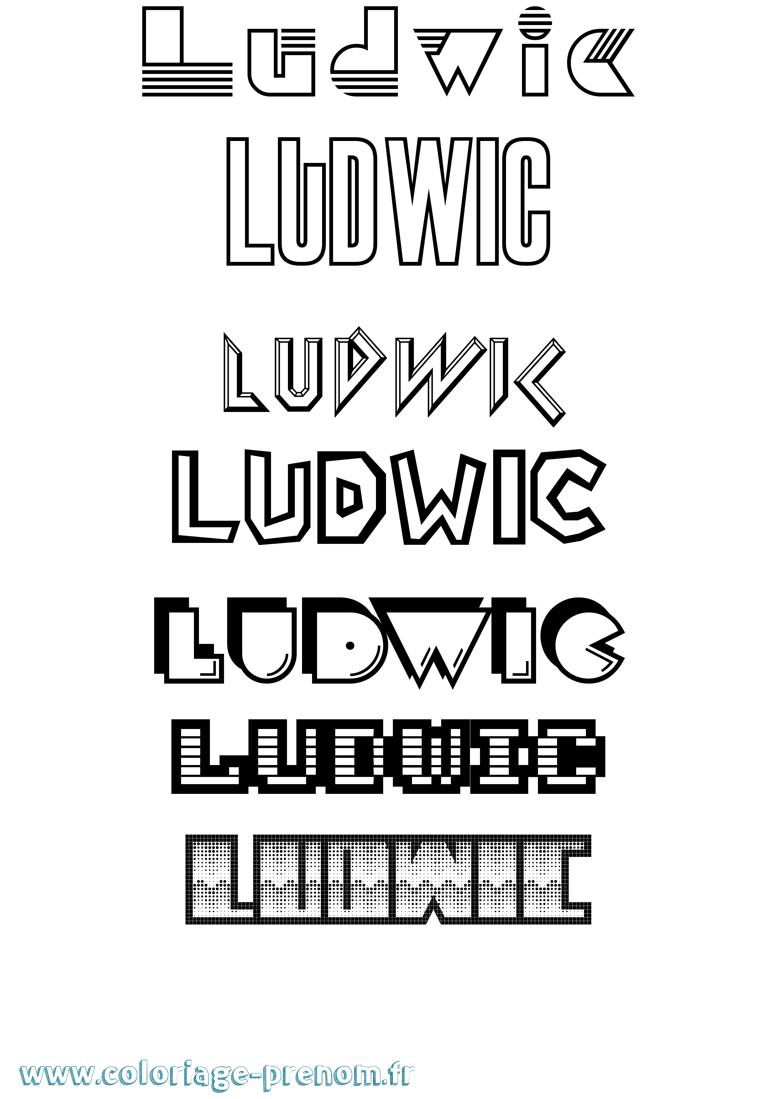 Coloriage Ludwic Jeux Vidéos Coloriage prénom Ludwic Jeux Vidéos