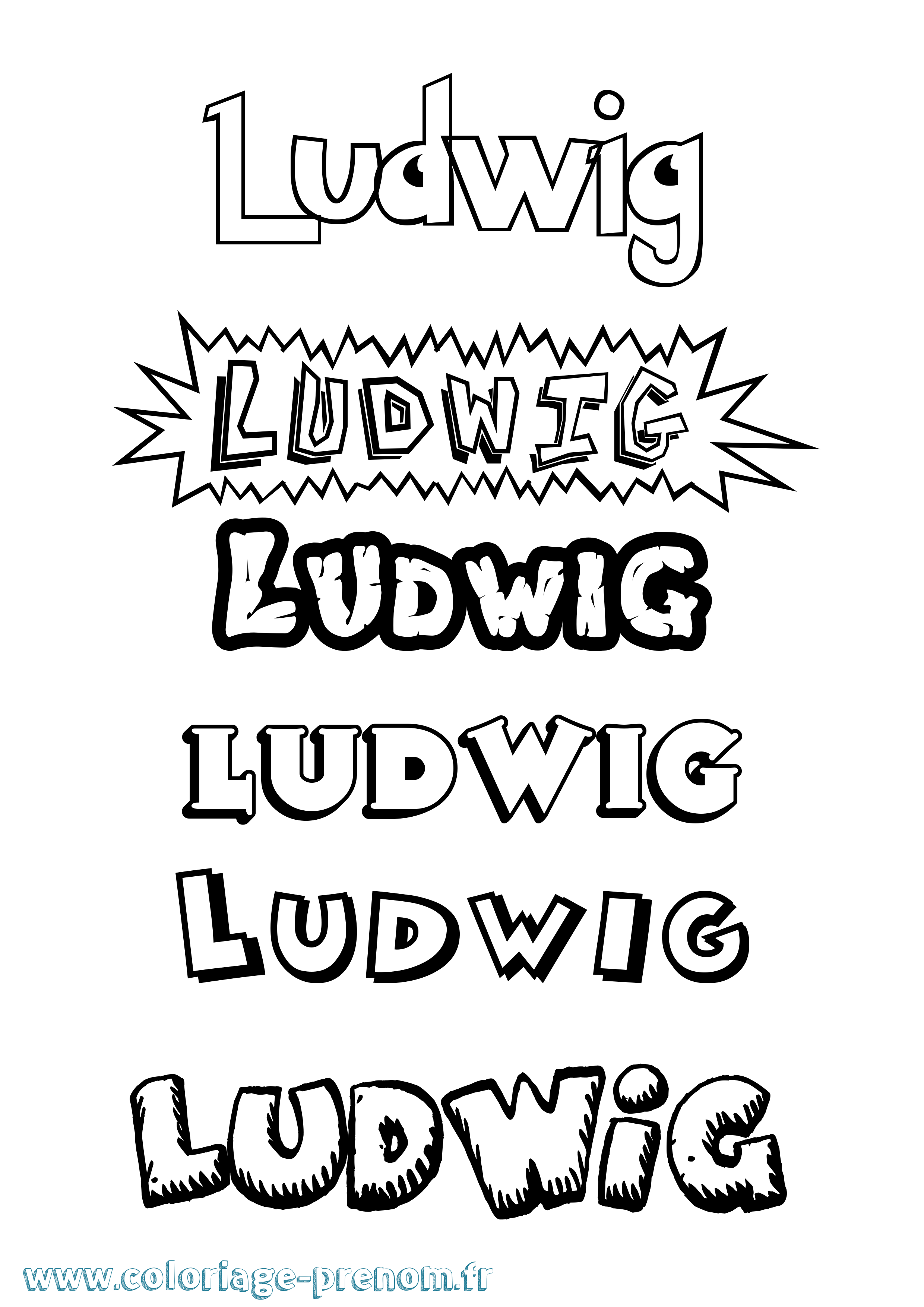 Coloriage Ludwig Dessin Animé Coloriage prénom Ludwig Dessin Animé