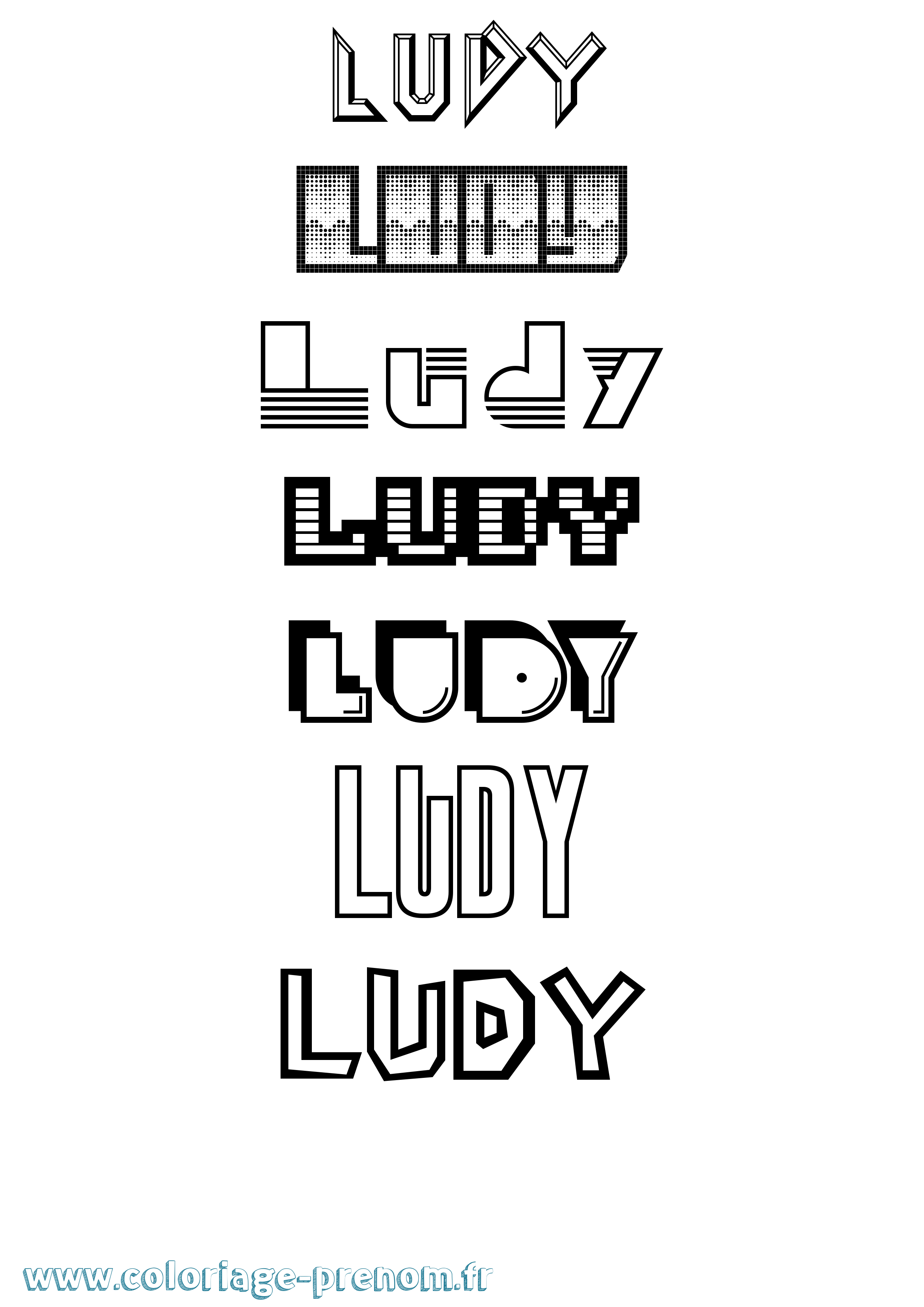 Coloriage Ludy Jeux Vidéos Coloriage prénom Ludy Jeux Vidéos