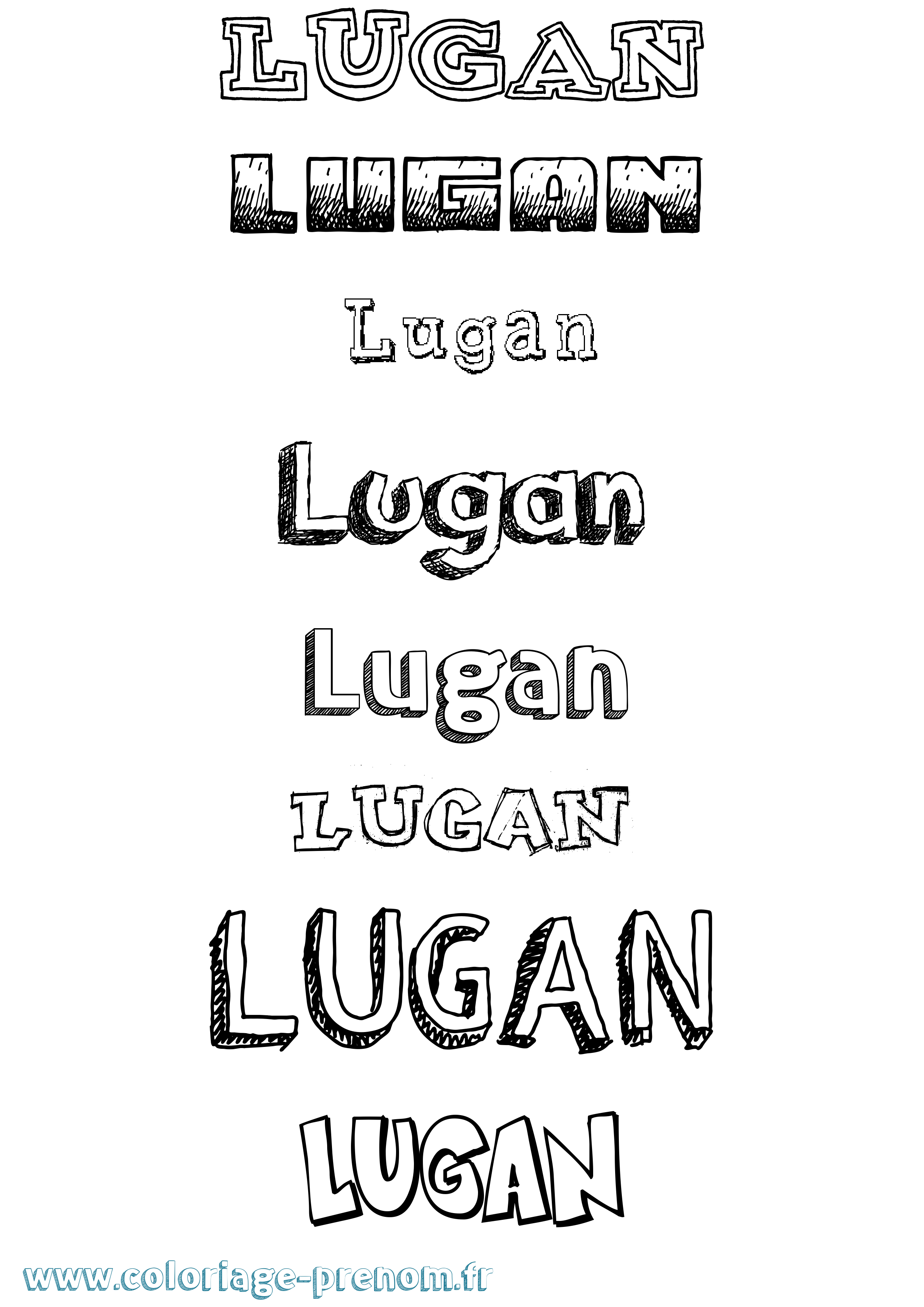 Coloriage Lugan Dessiné Coloriage prénom Lugan Dessiné