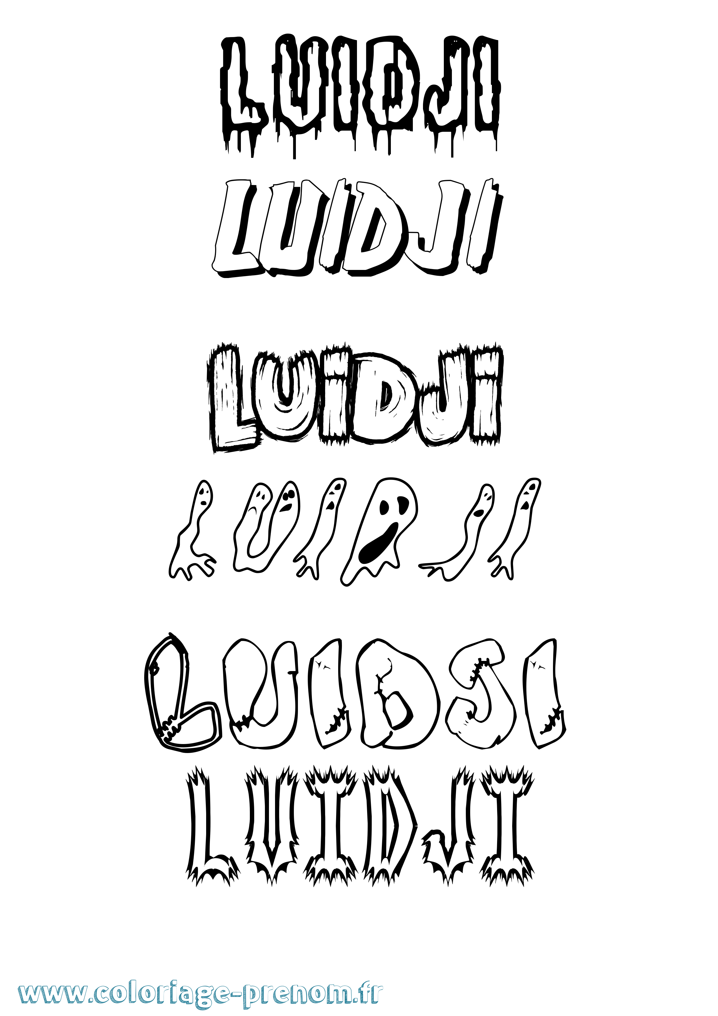 Coloriage Luidji Frisson Coloriage prénom Luidji Frisson