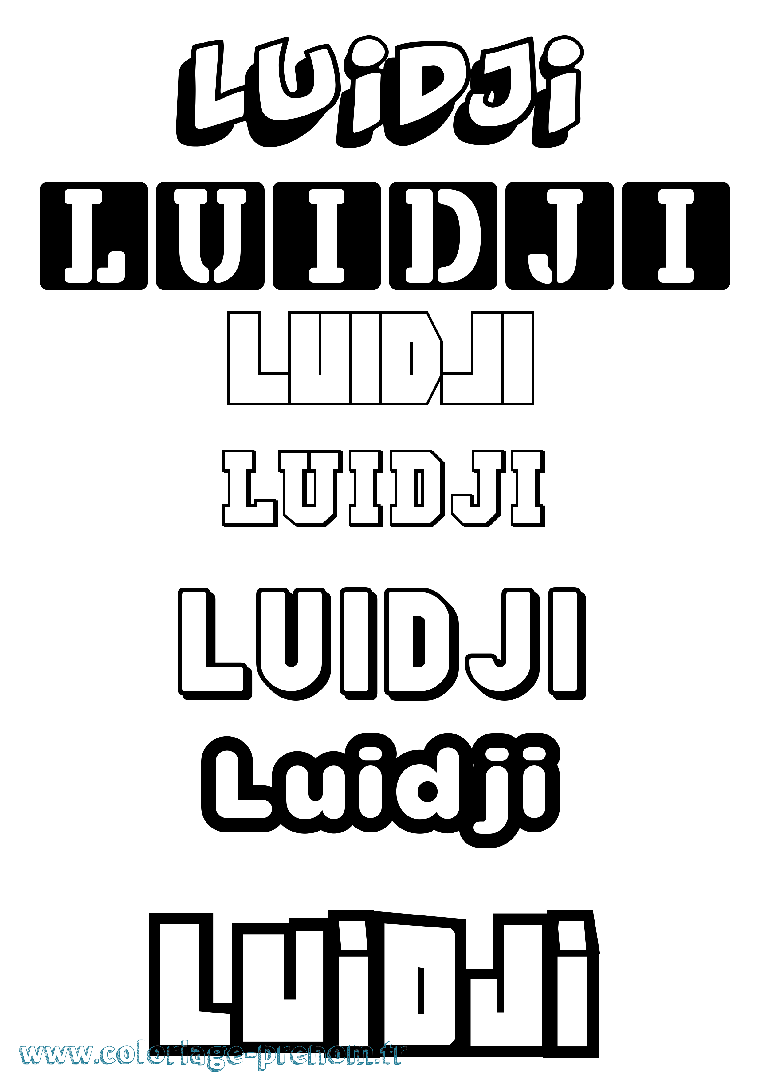 Coloriage Luidji Simple Coloriage prénom Luidji Simple