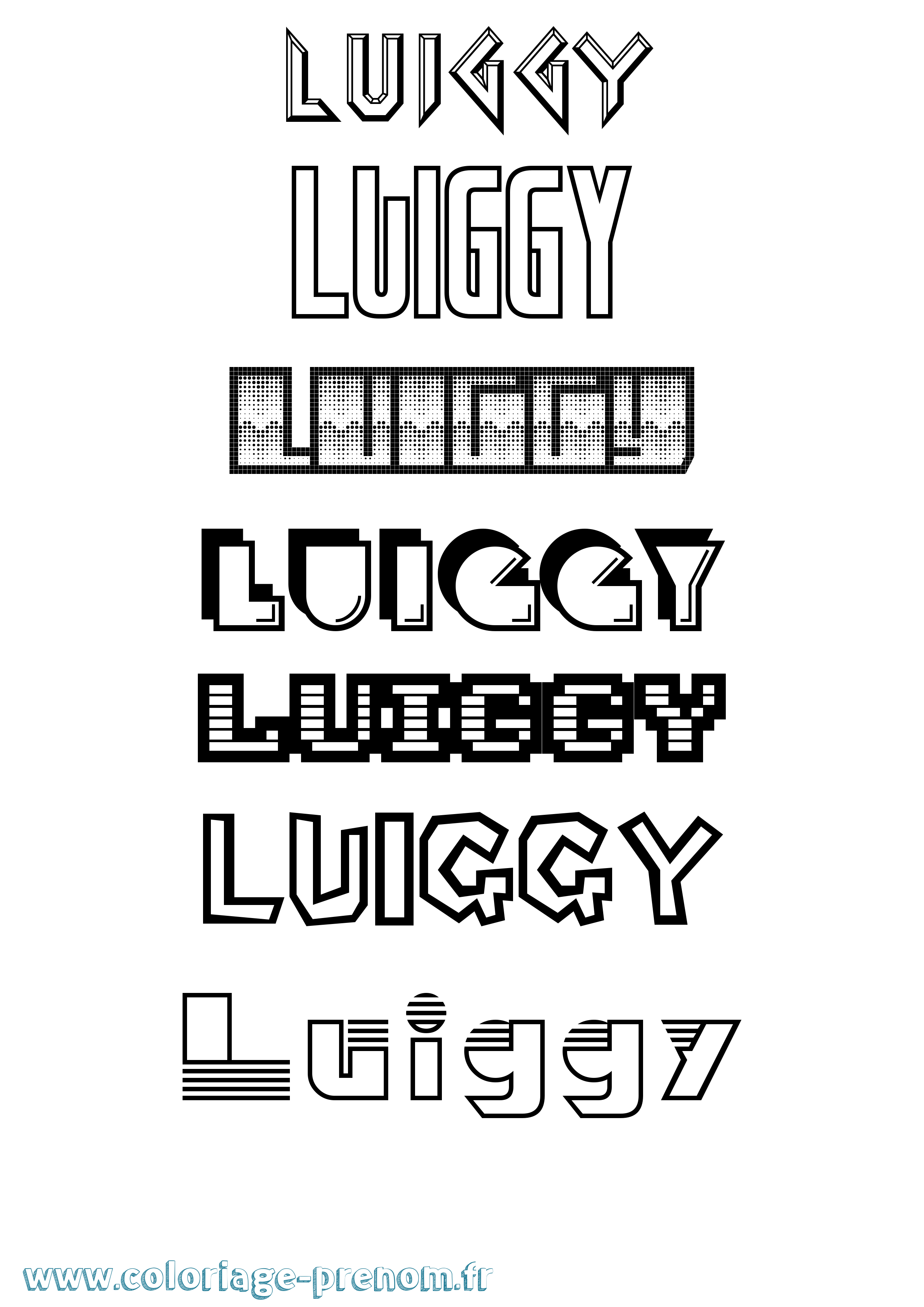Coloriage Luiggy Jeux Vidéos Coloriage prénom Luiggy Jeux Vidéos