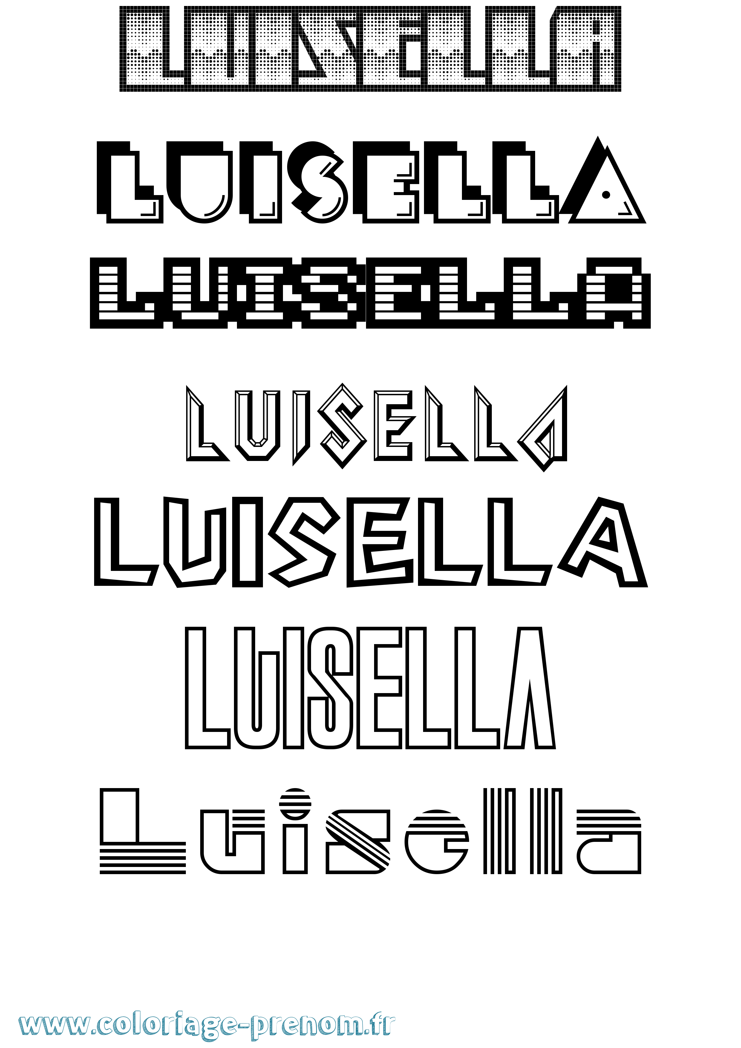 Coloriage Luisella Jeux Vidéos Coloriage prénom Luisella Jeux Vidéos