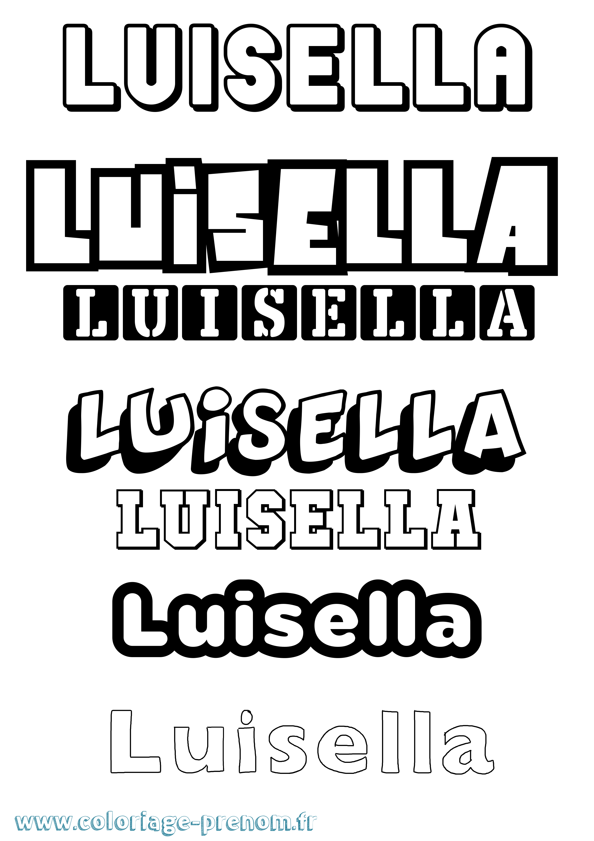 Coloriage Luisella Simple Coloriage prénom Luisella Simple