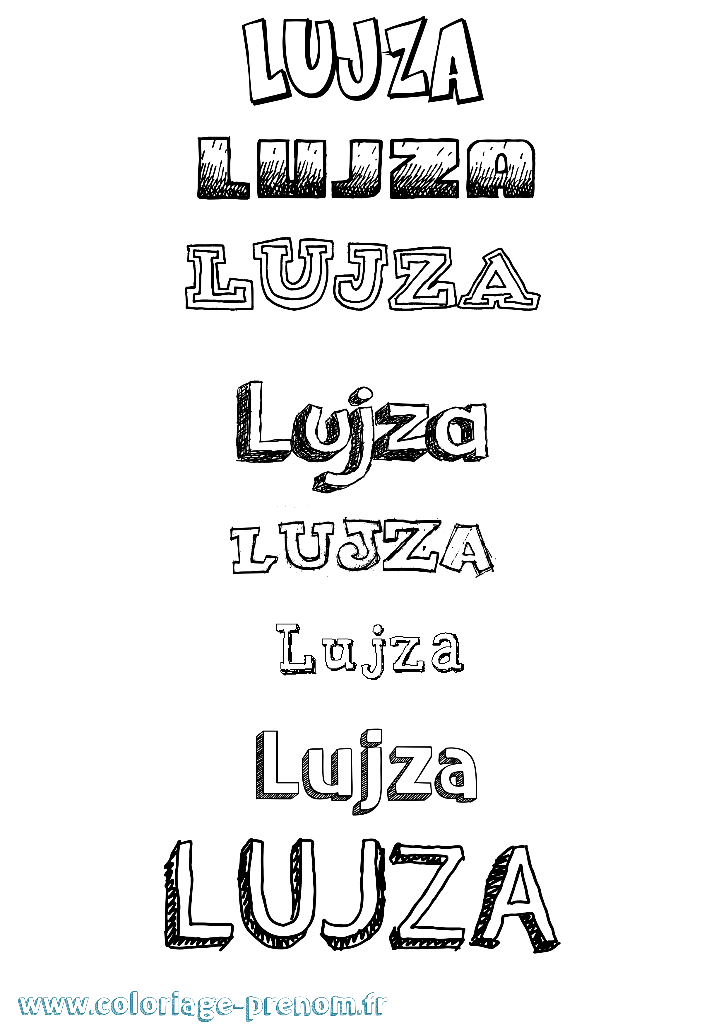 Coloriage Lujza Dessiné Coloriage prénom Lujza Dessiné