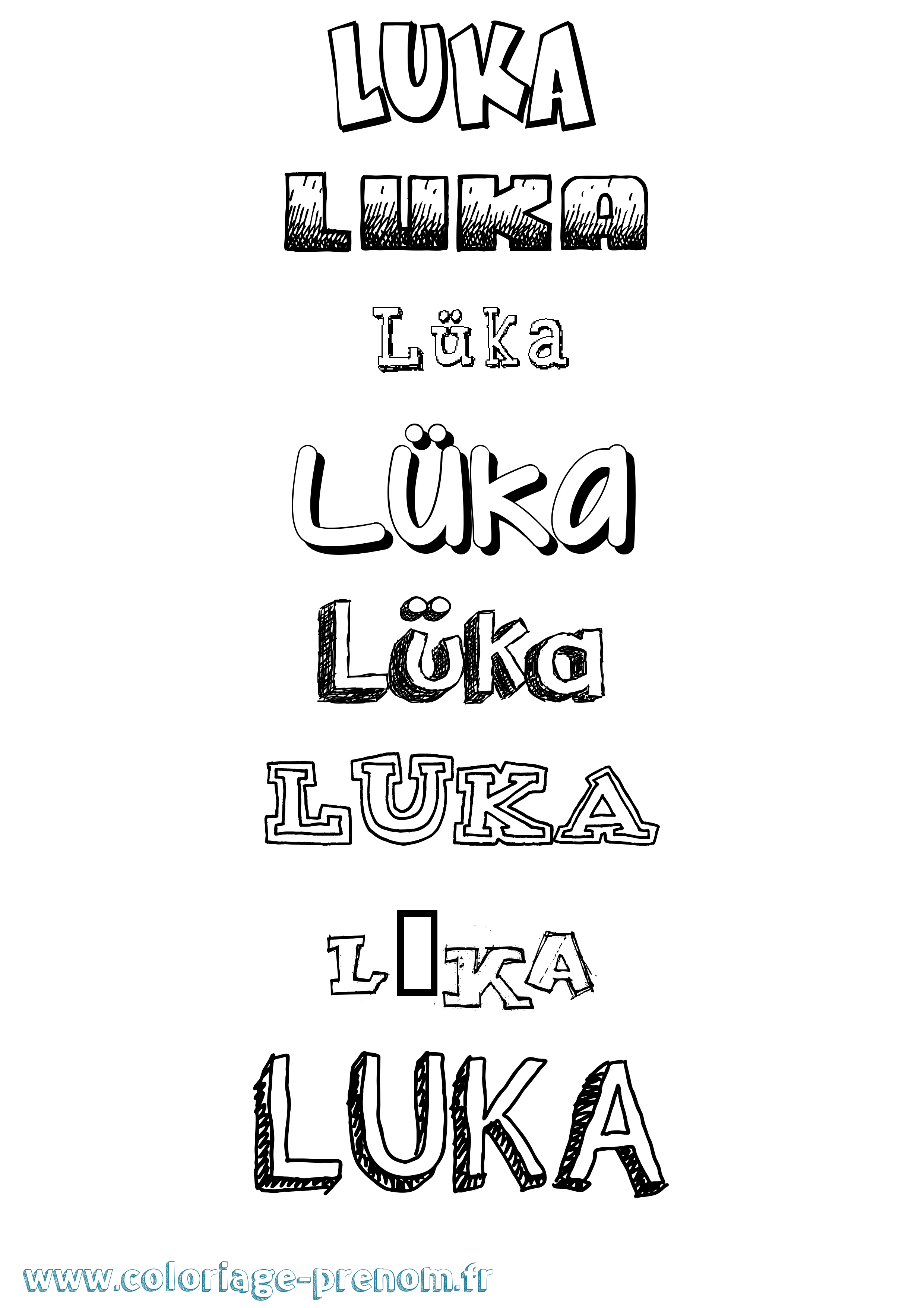 Coloriage Lüka Dessiné Coloriage prénom Lüka Dessiné
