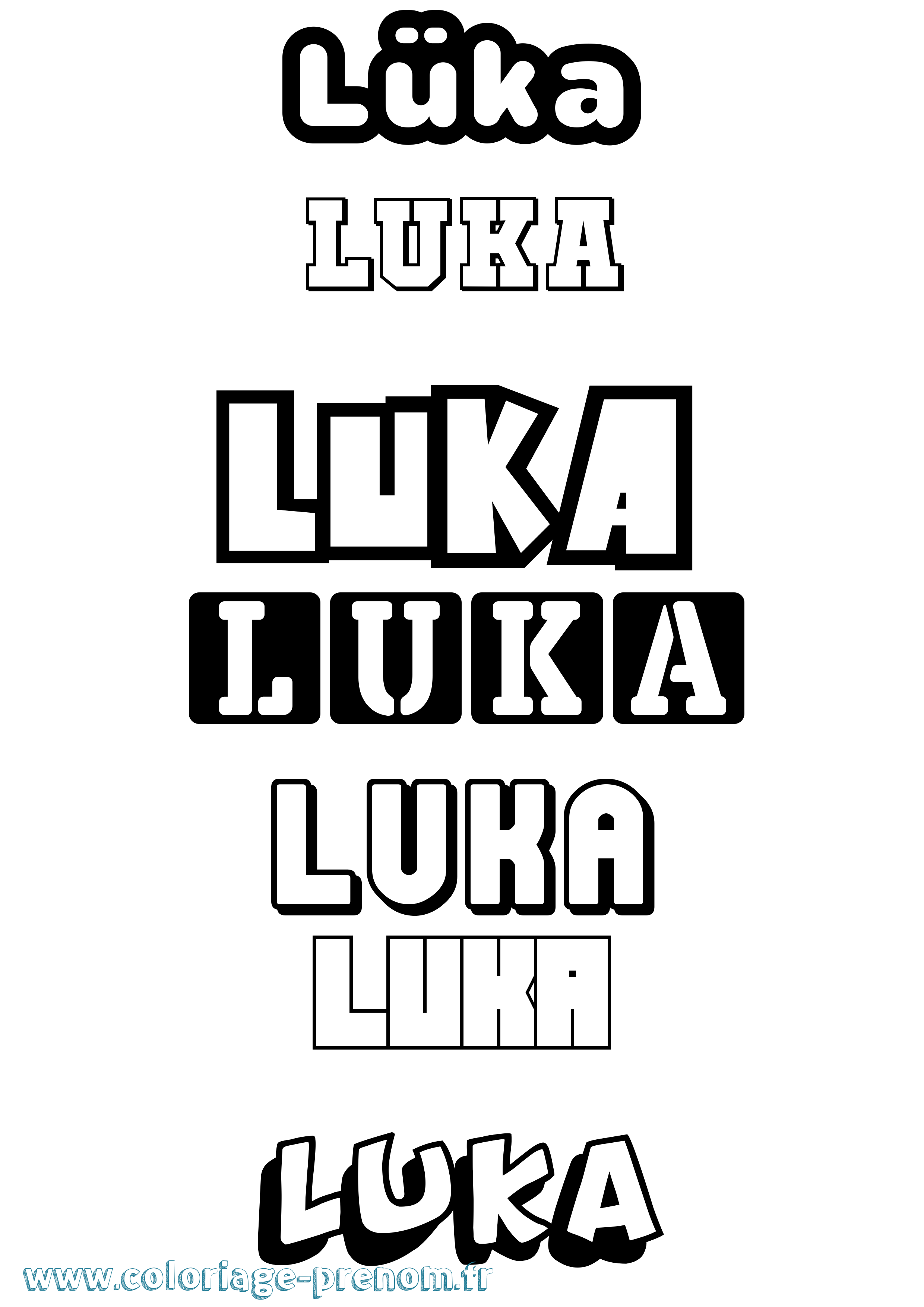 Coloriage Lüka Simple Coloriage prénom Lüka Simple