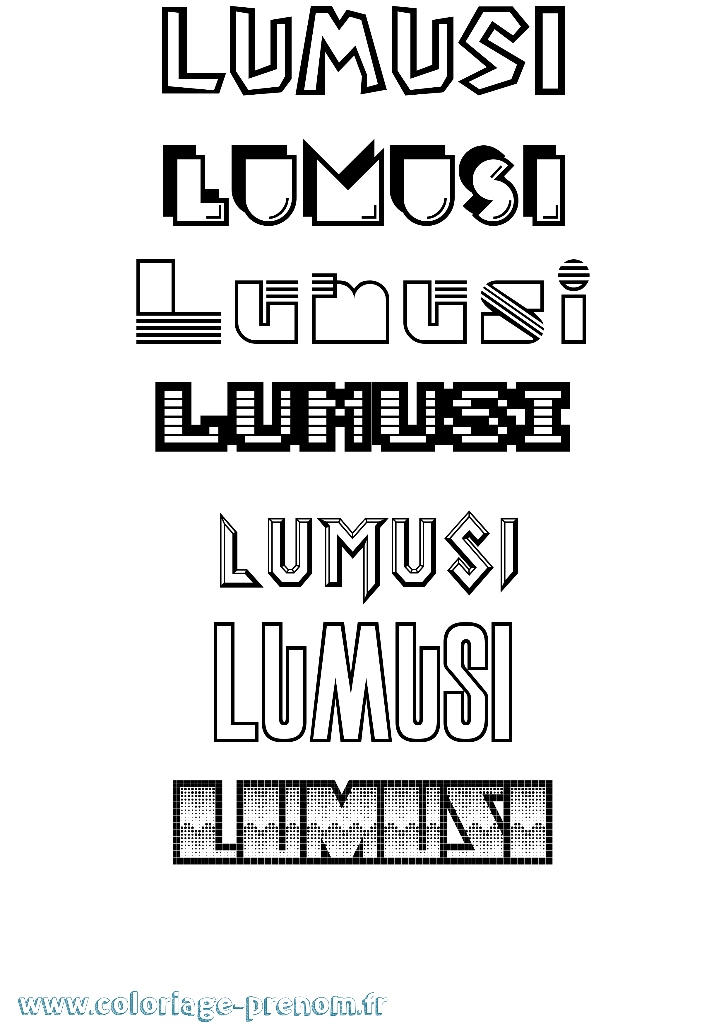 Coloriage Lumusi Jeux Vidéos Coloriage prénom Lumusi Jeux Vidéos