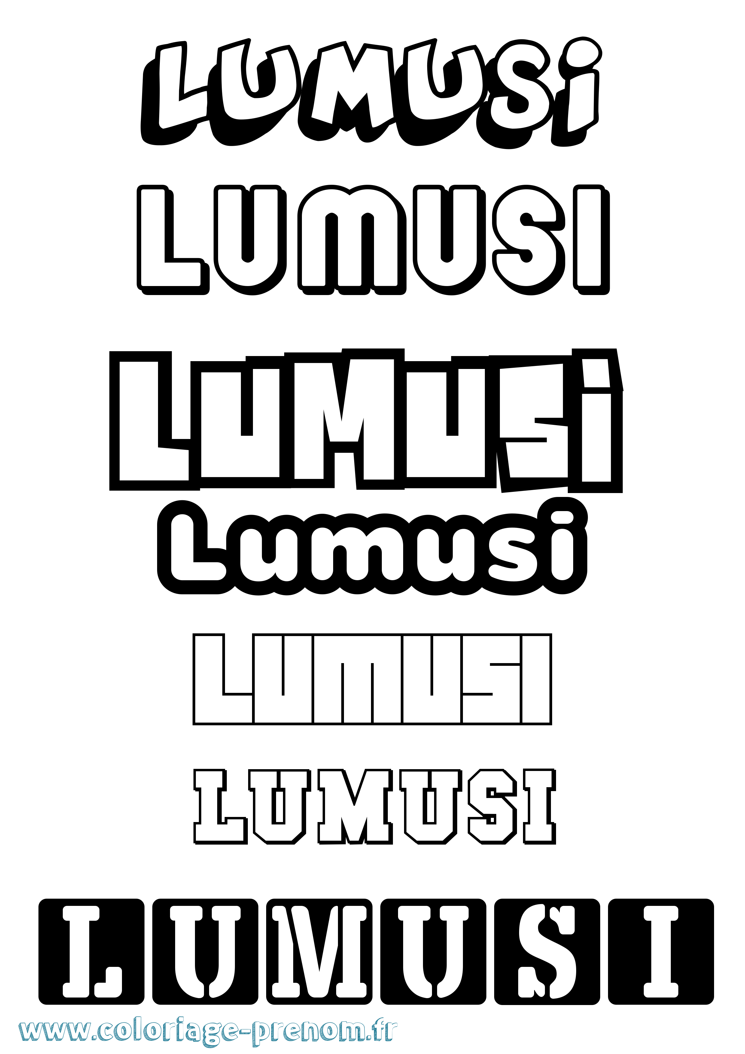 Coloriage Lumusi Simple Coloriage prénom Lumusi Simple