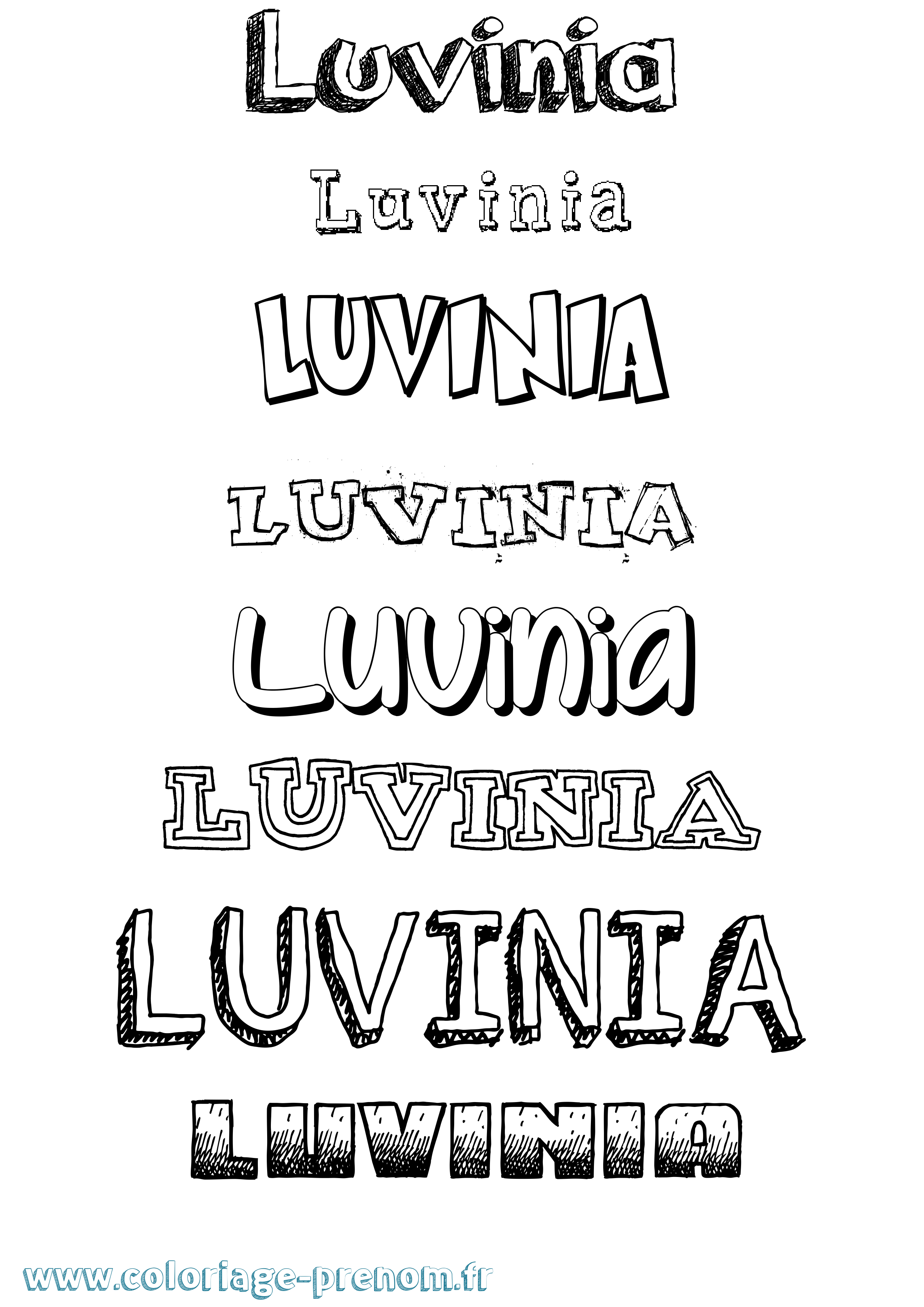 Coloriage Luvinia Dessiné Coloriage prénom Luvinia Dessiné