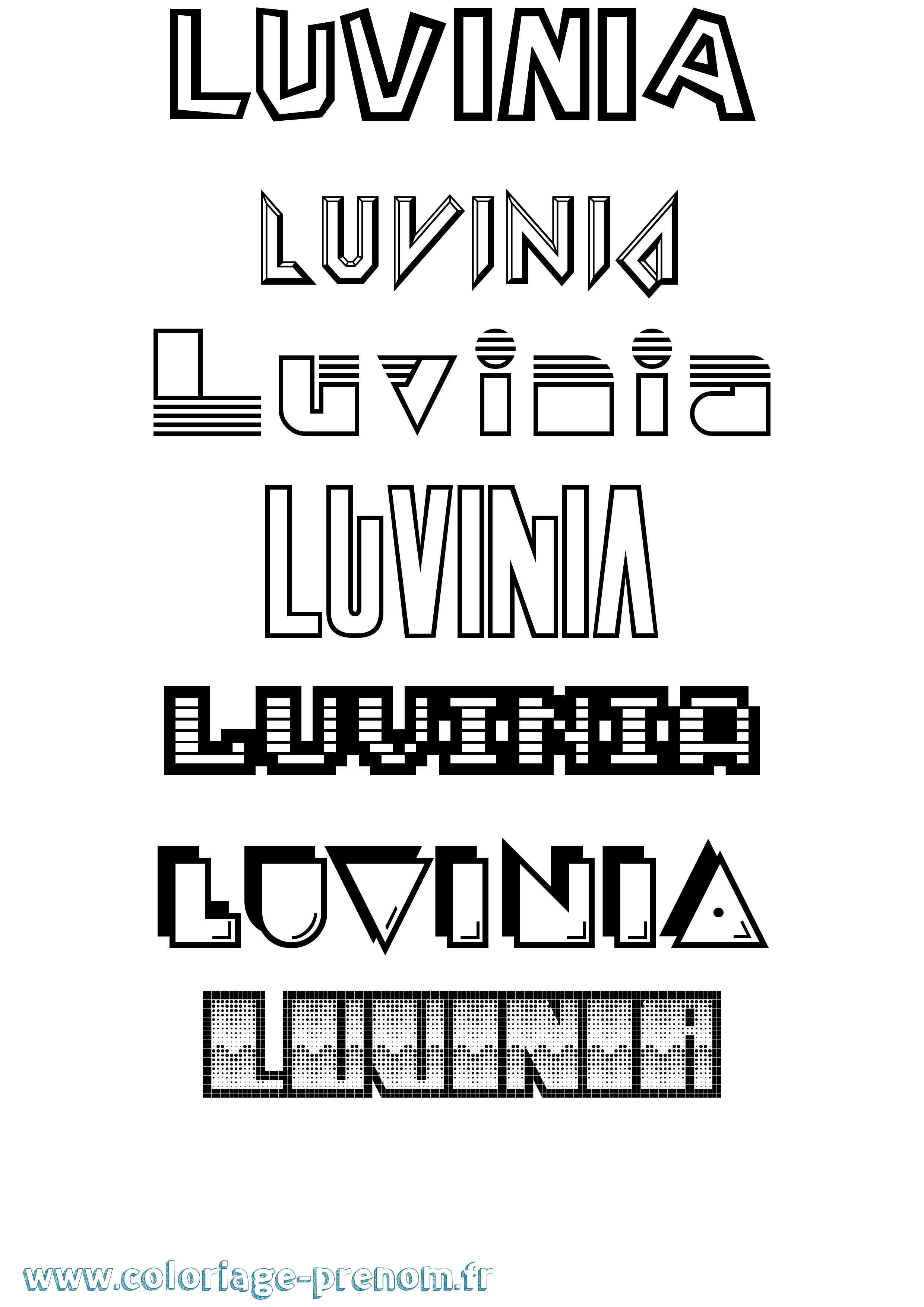 Coloriage Luvinia Jeux Vidéos Coloriage prénom Luvinia Jeux Vidéos