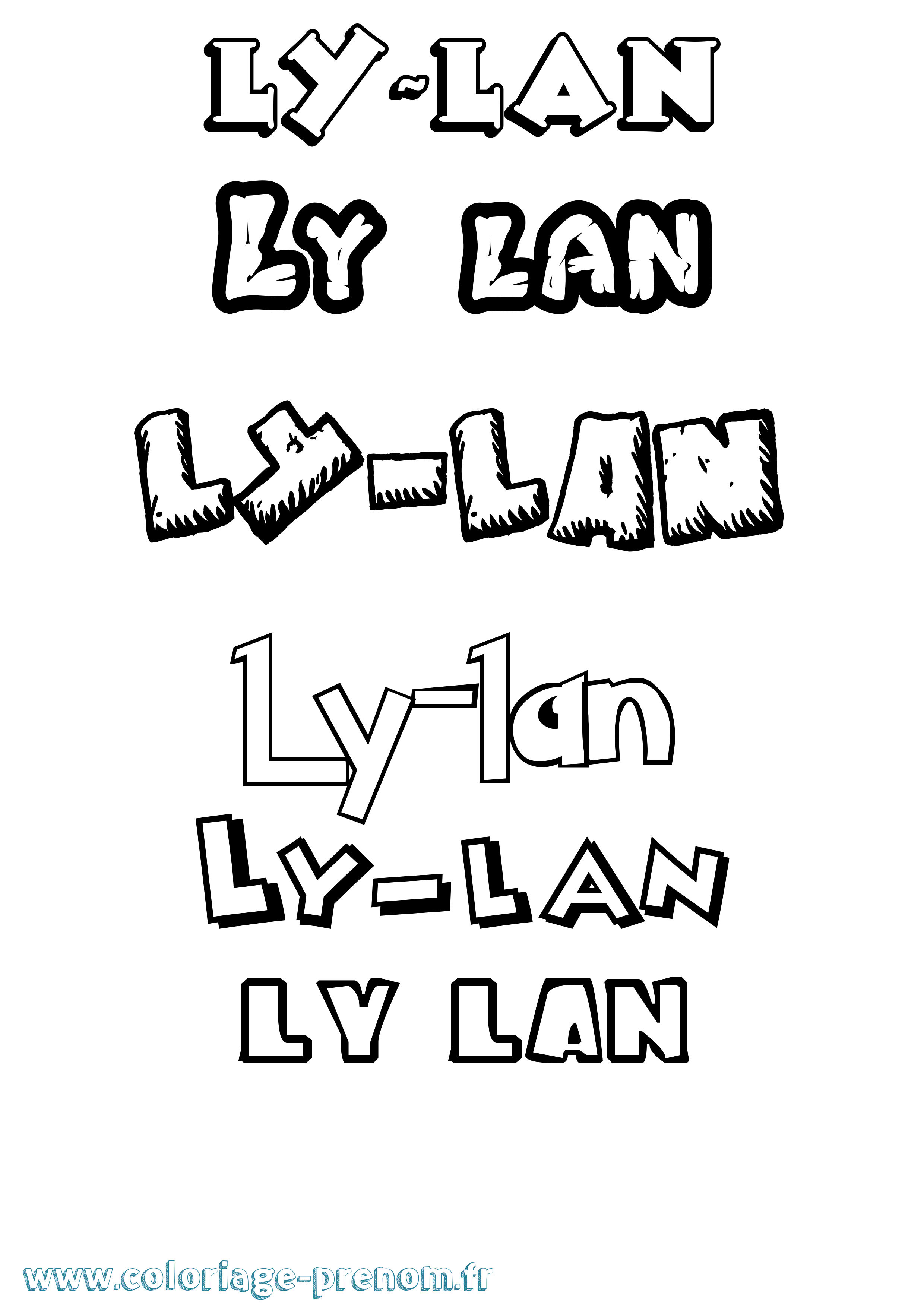 Coloriage Ly-Lan Dessin Animé Coloriage prénom Ly-Lan Dessin Animé