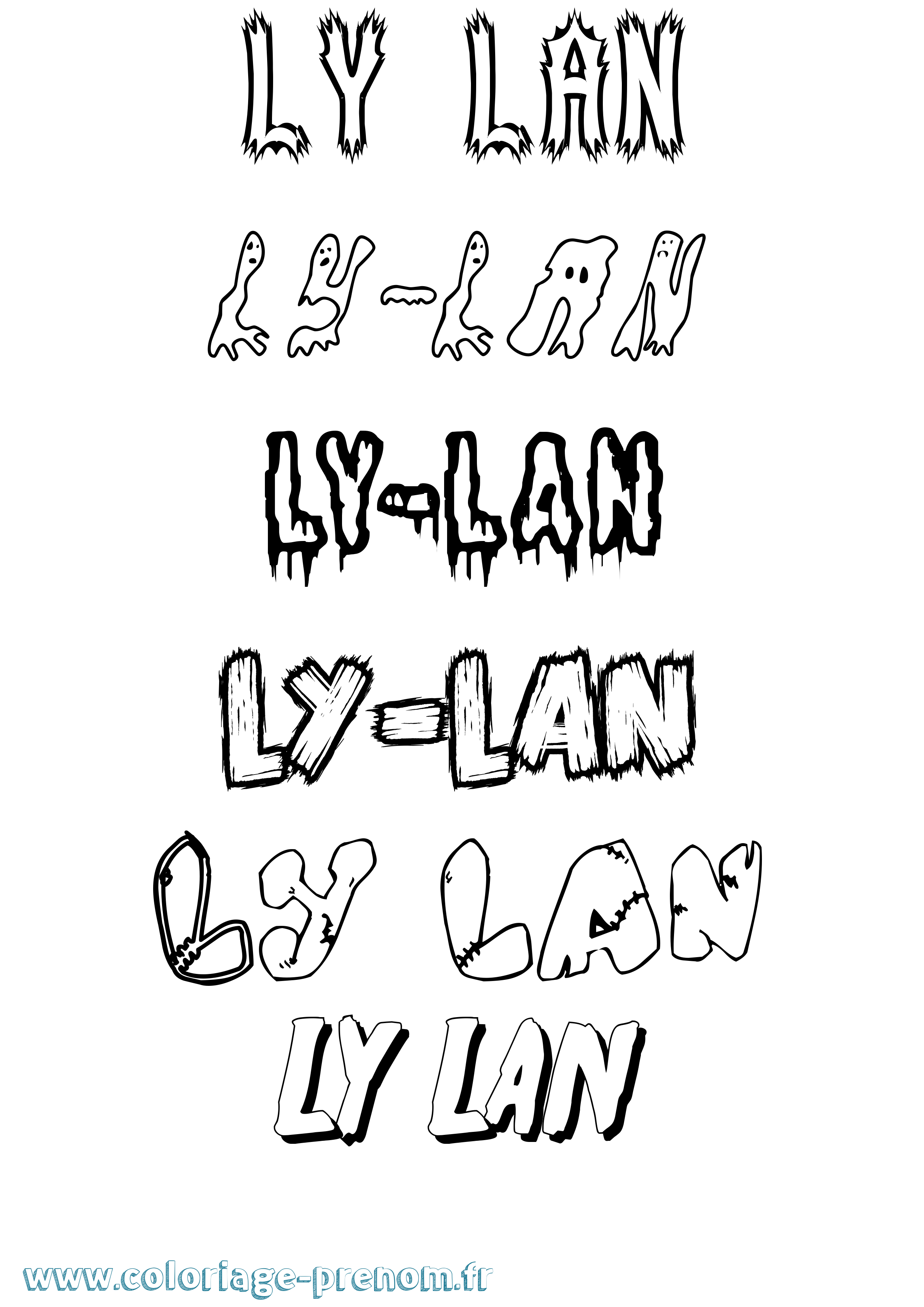 Coloriage Ly-Lan Frisson Coloriage prénom Ly-Lan Frisson