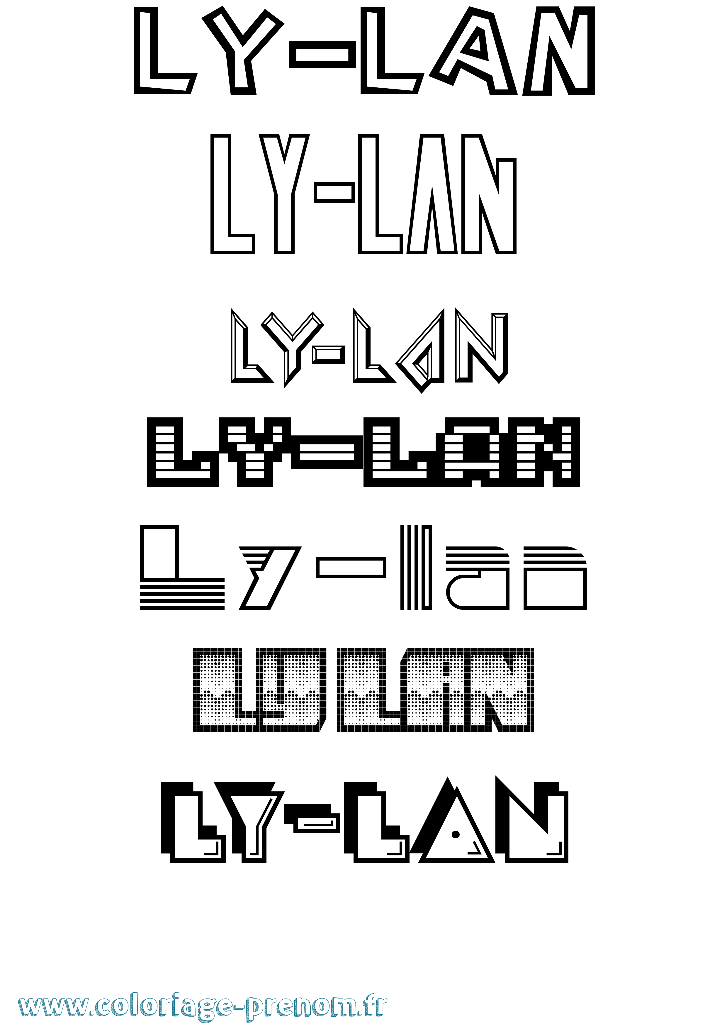 Coloriage Ly-Lan Jeux Vidéos Coloriage prénom Ly-Lan Jeux Vidéos
