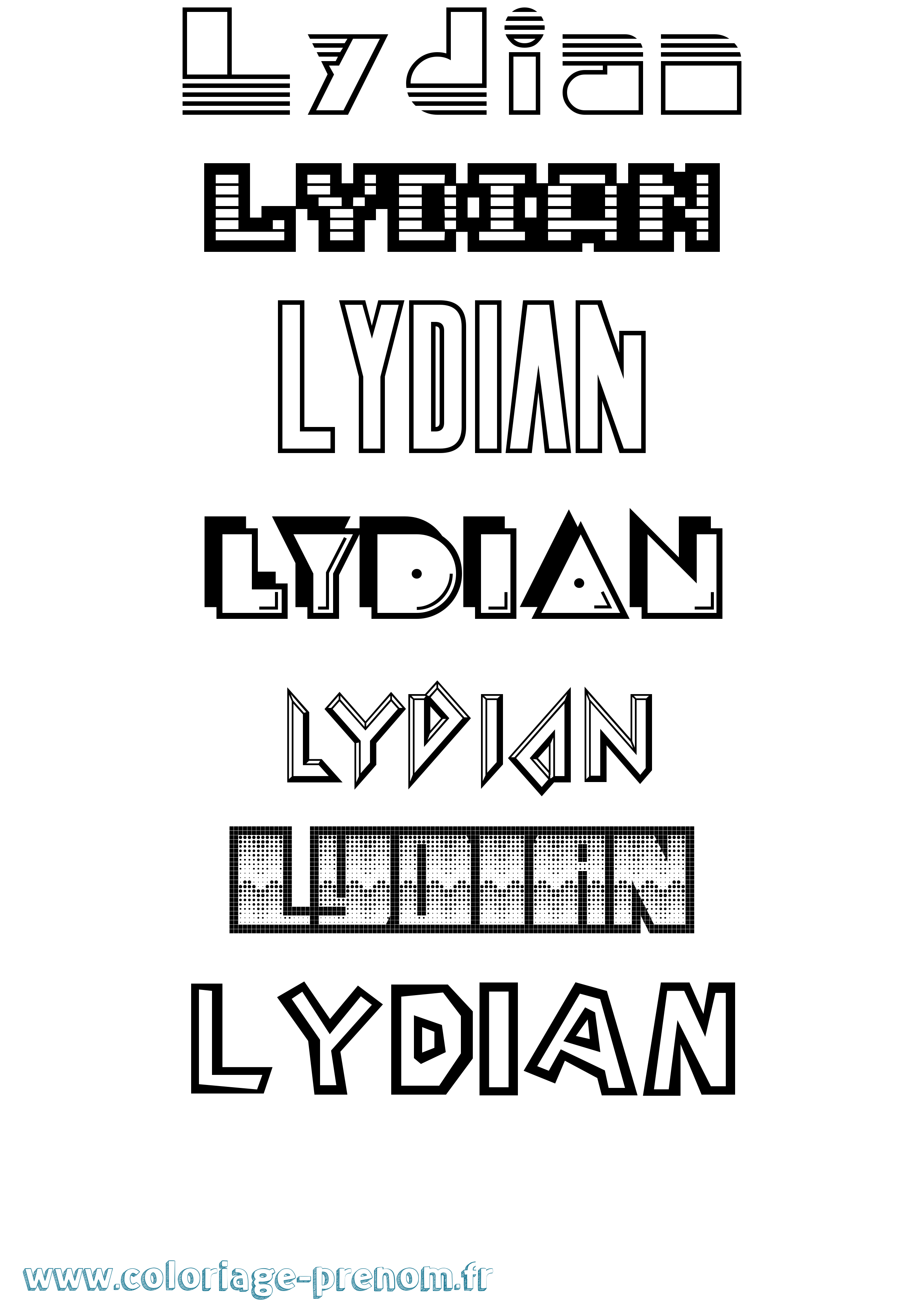 Coloriage Lydian Jeux Vidéos Coloriage prénom Lydian Jeux Vidéos