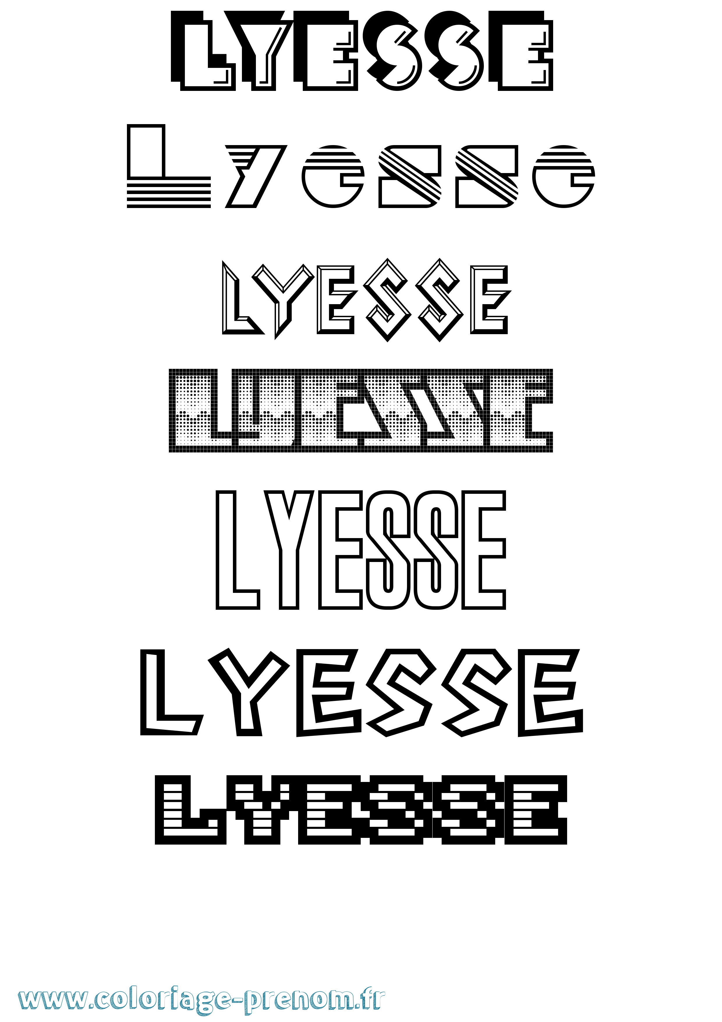 Coloriage Lyesse Jeux Vidéos Coloriage prénom Lyesse Jeux Vidéos