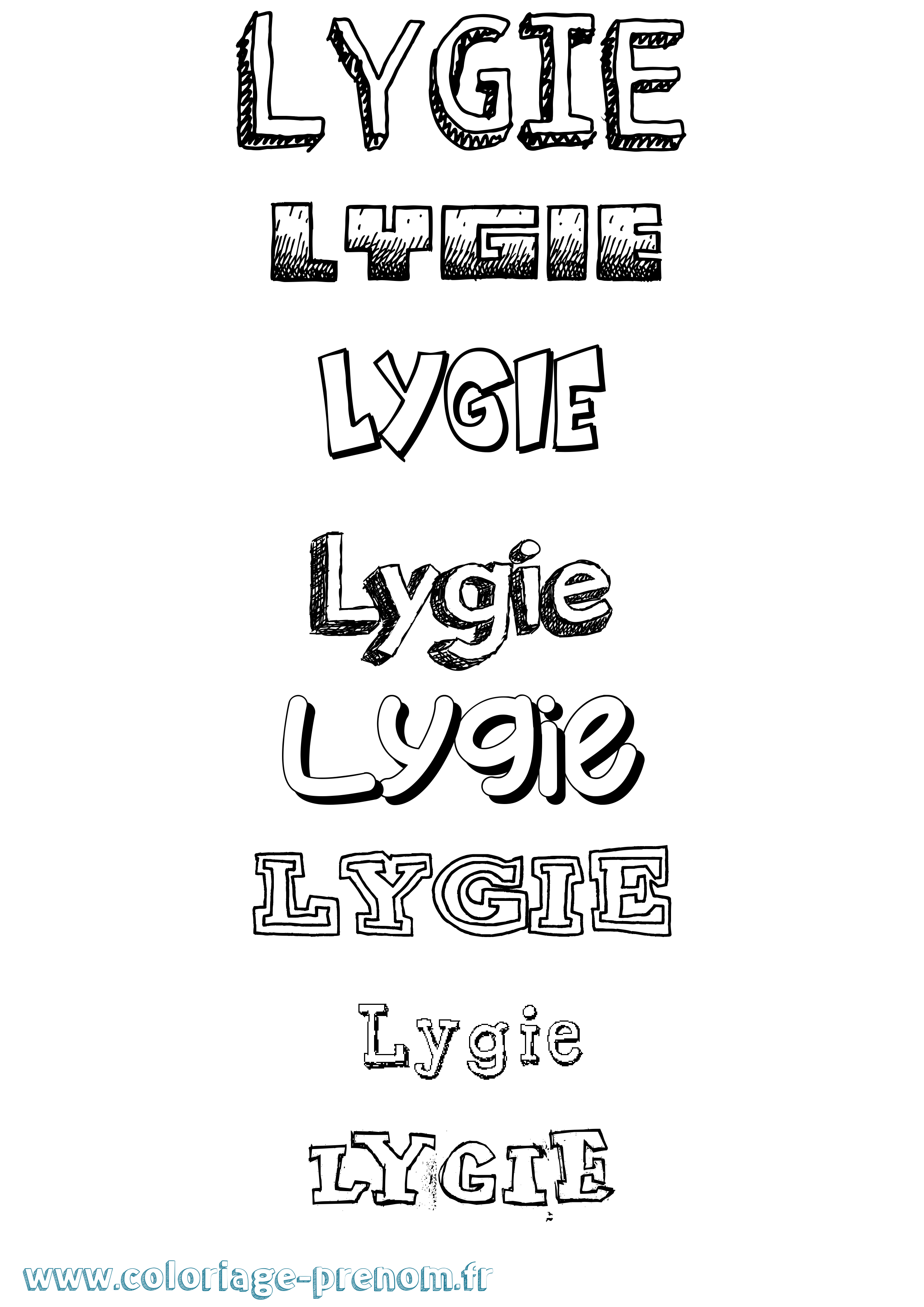 Coloriage Lygie Dessiné Coloriage prénom Lygie Dessiné