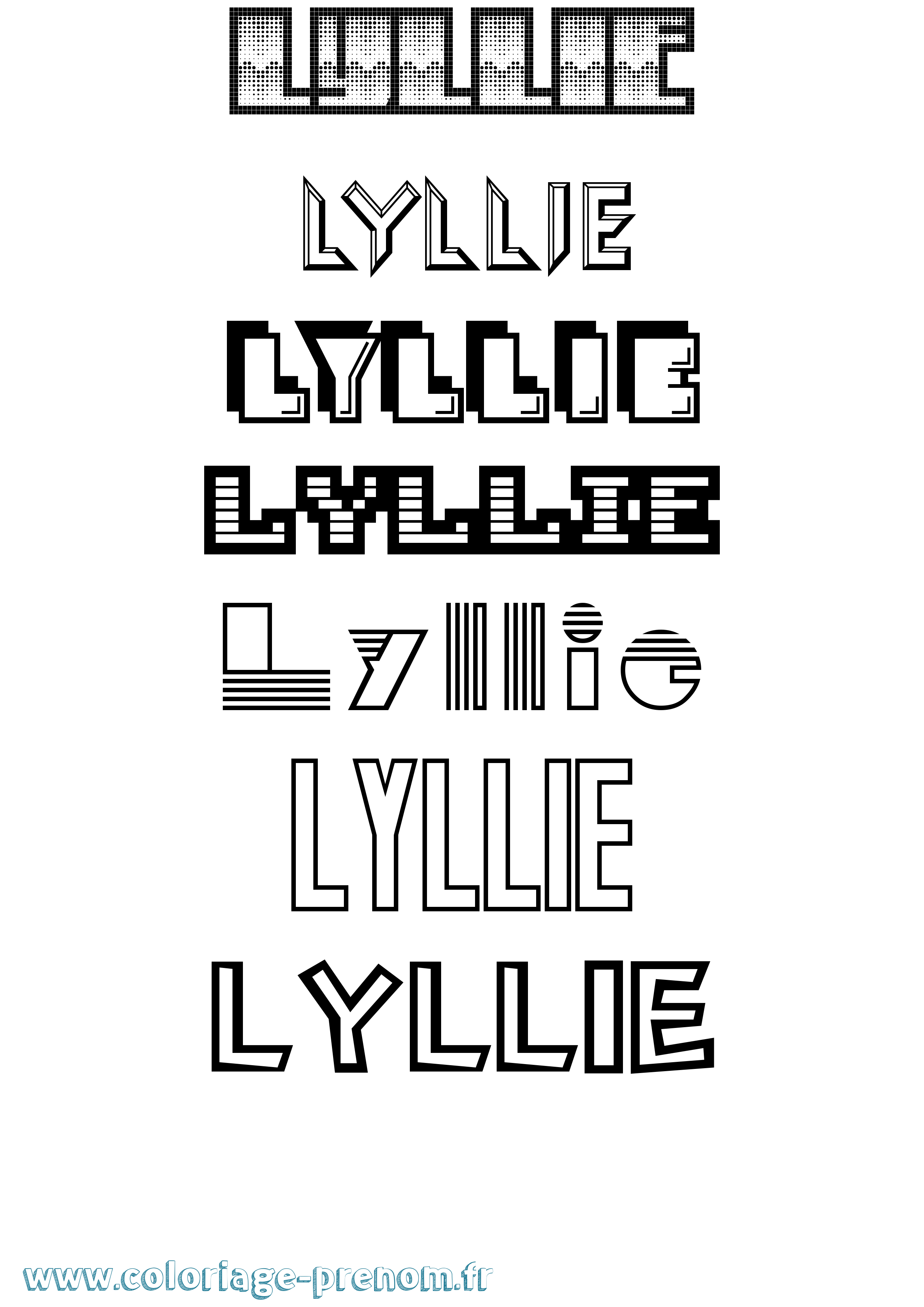 Coloriage Lyllie Jeux Vidéos Coloriage prénom Lyllie Jeux Vidéos
