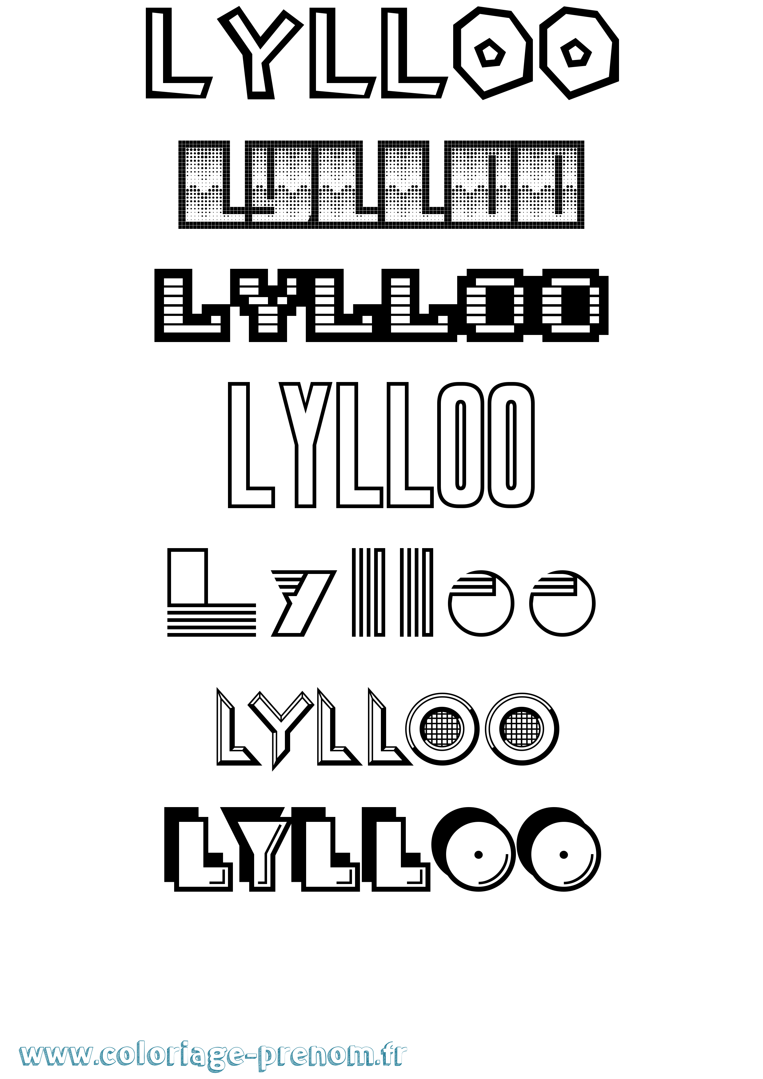 Coloriage Lylloo Jeux Vidéos Coloriage prénom Lylloo Jeux Vidéos