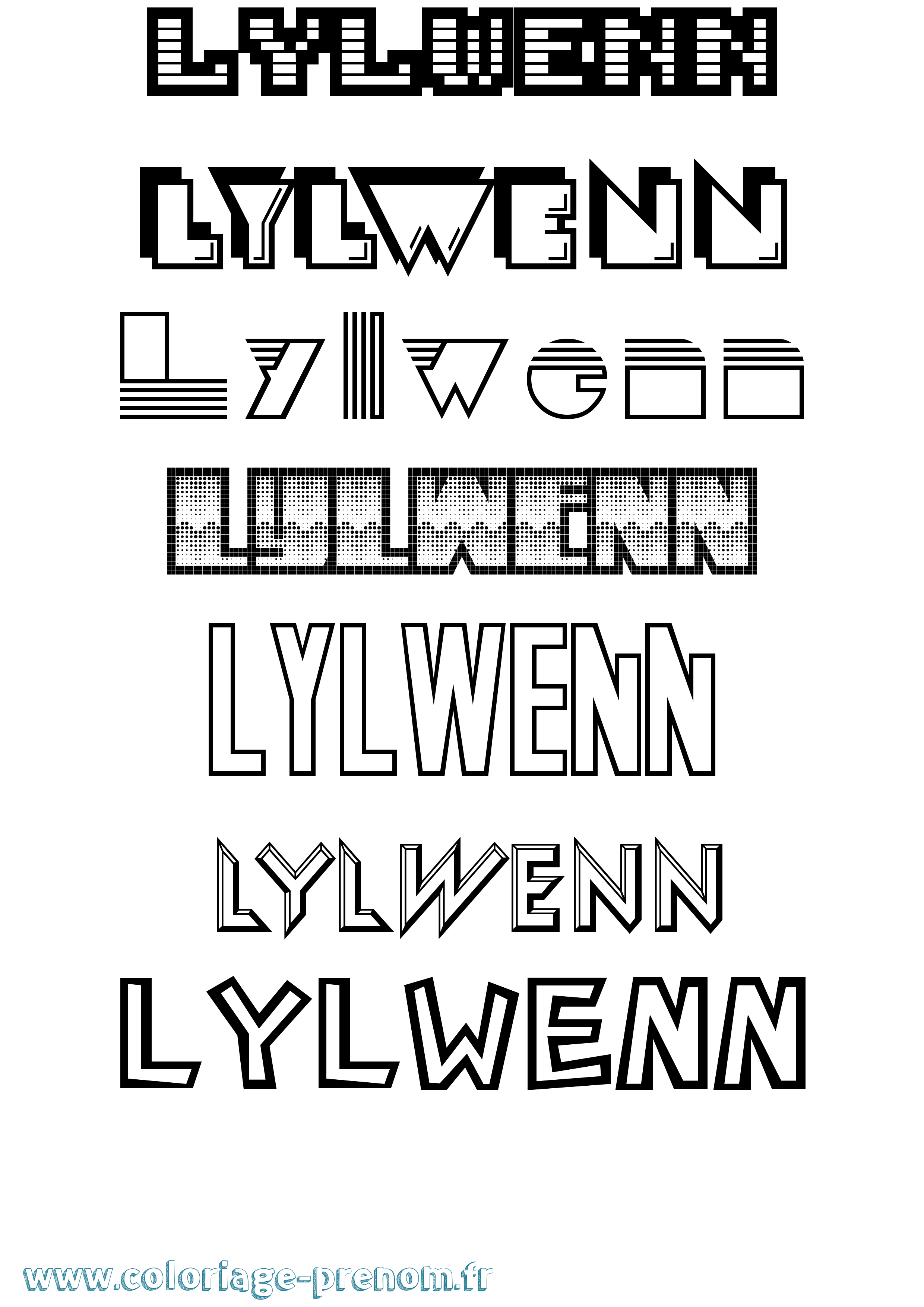 Coloriage Lylwenn Jeux Vidéos Coloriage prénom Lylwenn Jeux Vidéos