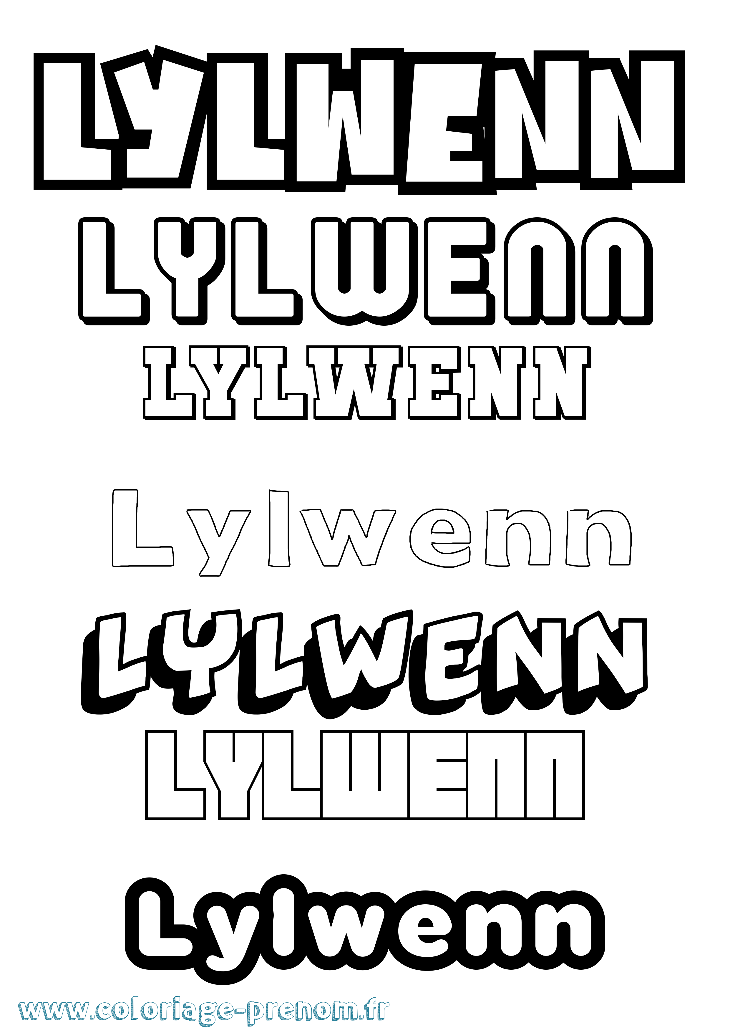 Coloriage Lylwenn Simple Coloriage prénom Lylwenn Simple