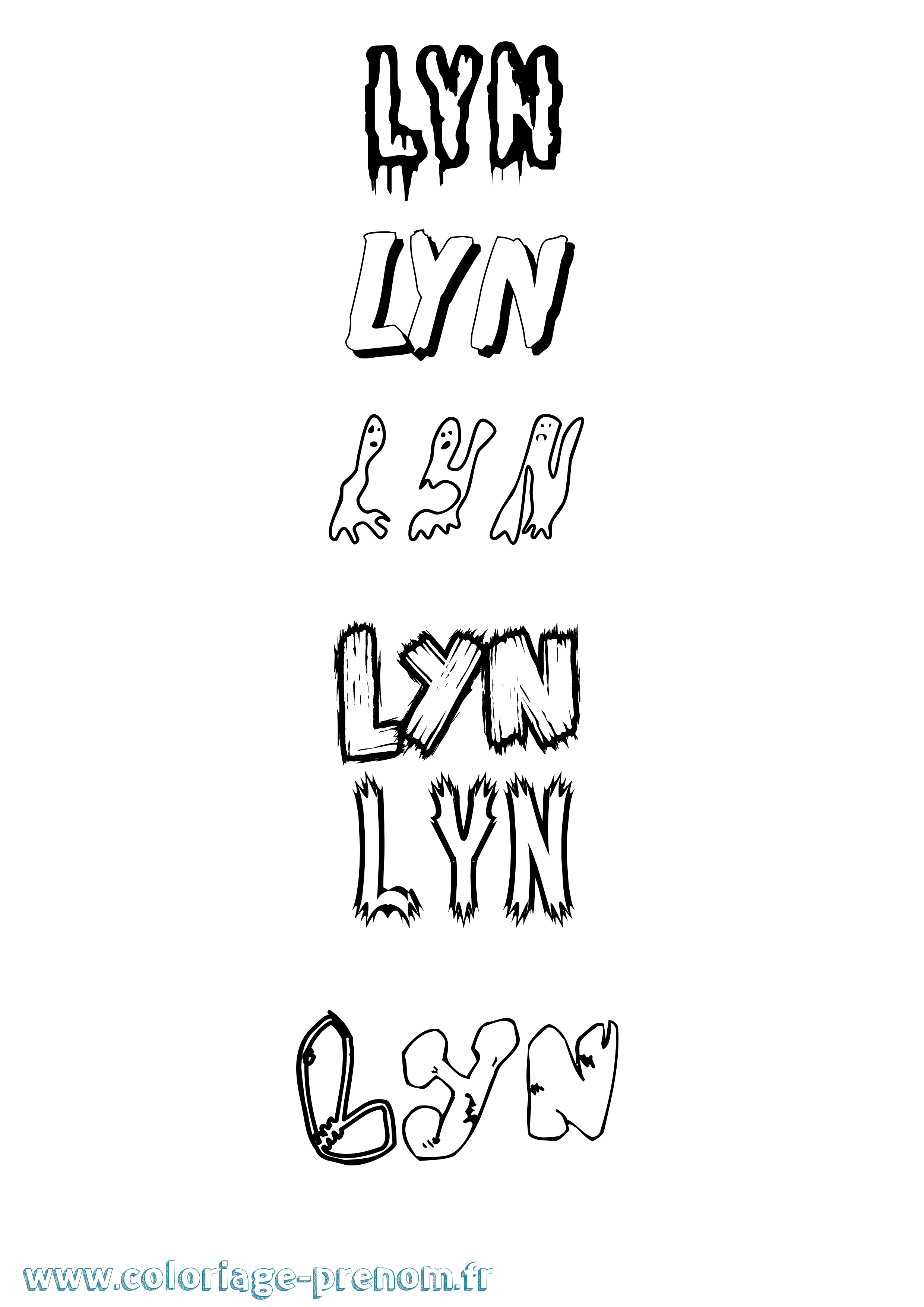 Coloriage Lyn Frisson Coloriage prénom Lyn Frisson