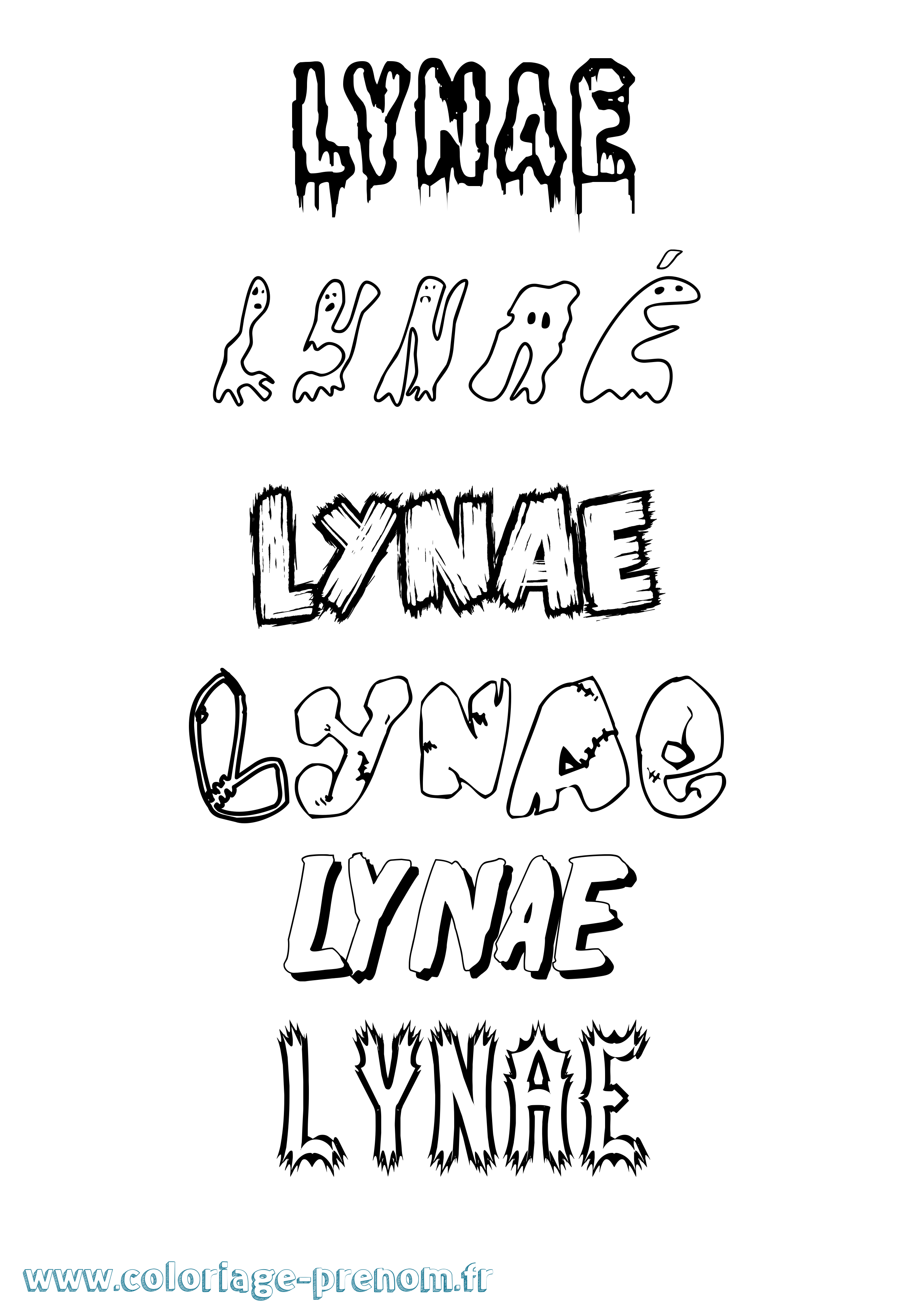 Coloriage Lynaé Frisson Coloriage prénom Lynaé Frisson